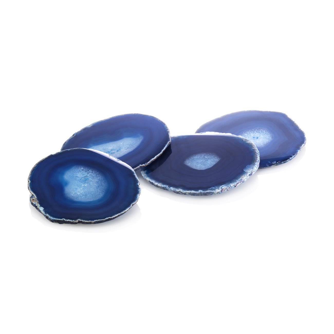 Premium Rablabs Pedra Coasters Set of 4 - Elegant Azure Stone Drink Coasters for Coffee Tables, Bars & Home Decor - Perfect for Protecting Surfaces from Spills & Stains