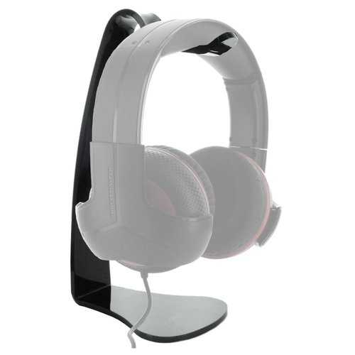 Premium Black Desktop Headphone Stand - Durable Gaming Headset Holder with Non-Slip Base - Perfect for Office, Gaming Setup & Home Organization