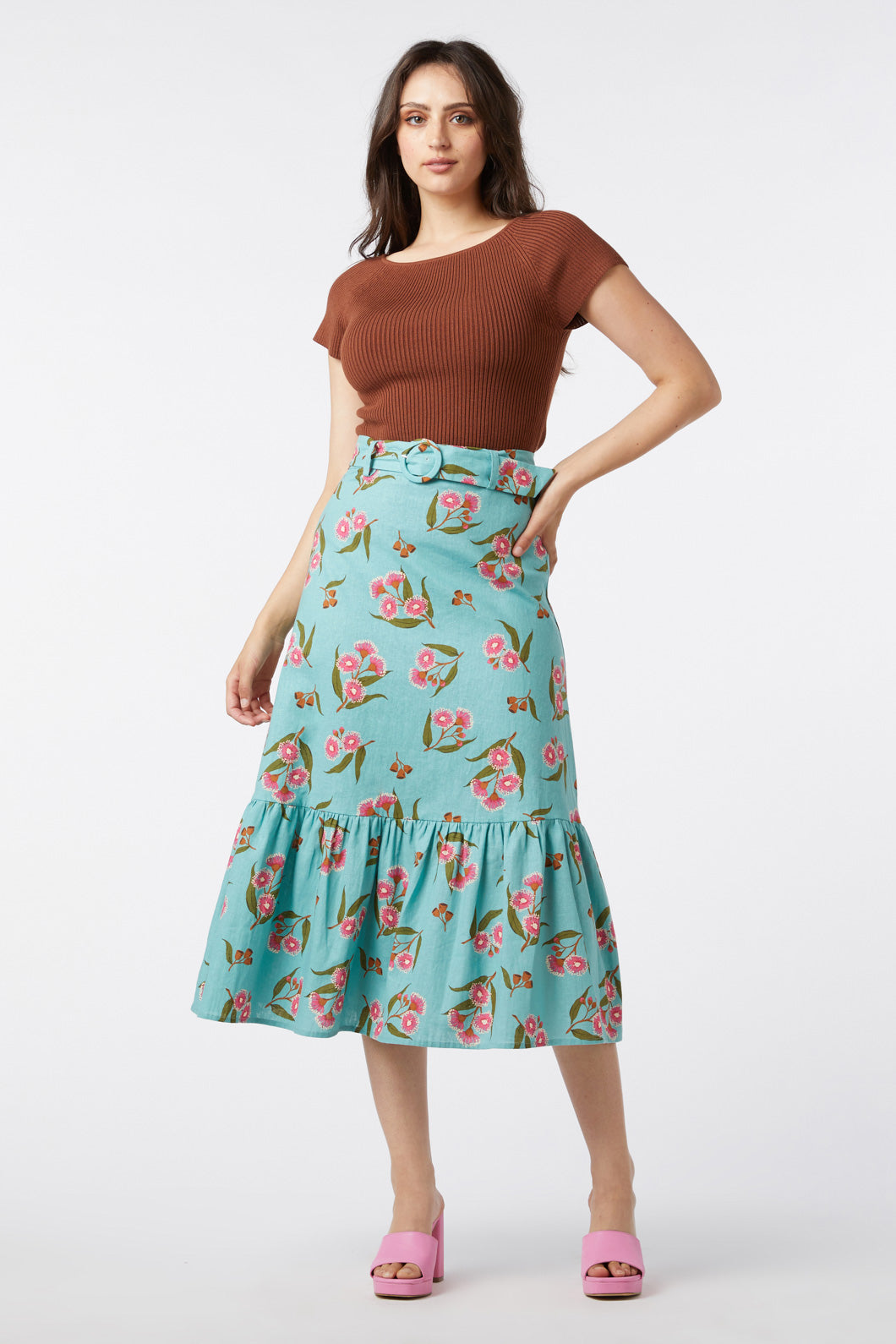 Stylish Floral Print Gum Skirt for Women - Perfect for Summer Outfits, Beach Vacations & Casual Wear