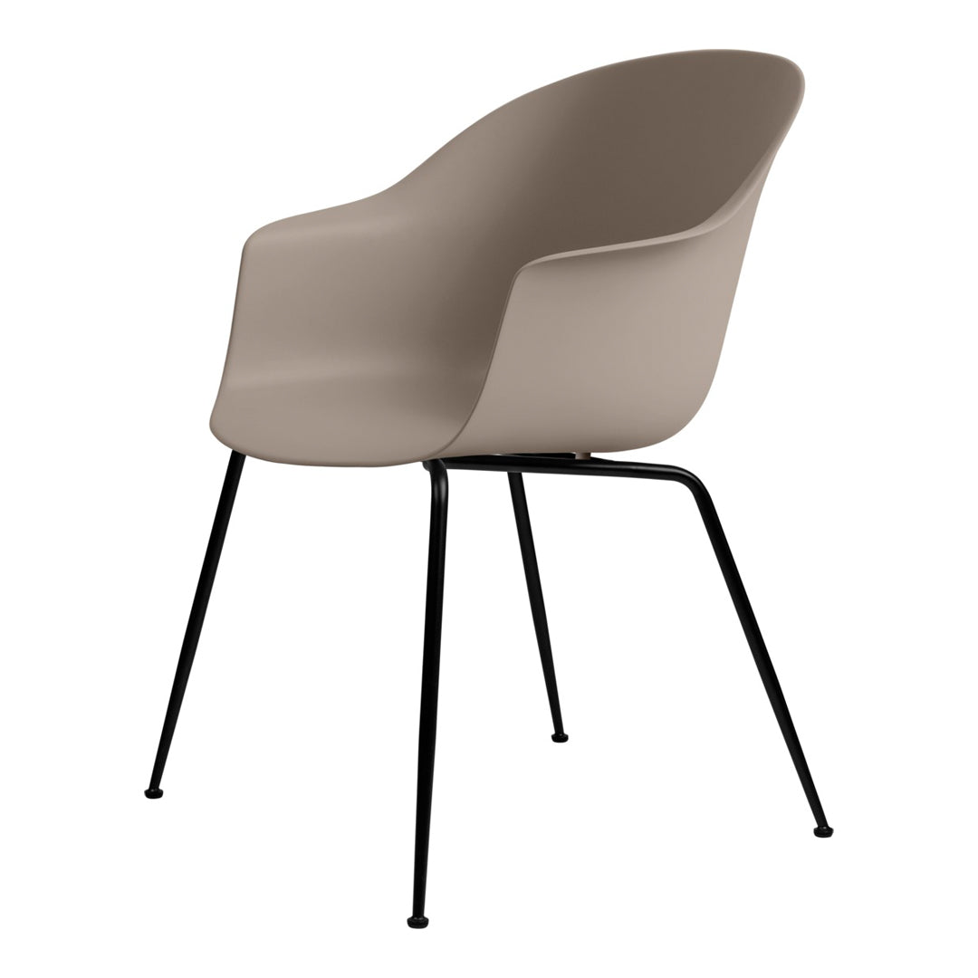 Modern Bat Dining Chair with Conic Base - Unupholstered Wooden Seat for Kitchen, Dining Room & Restaurant - Stylish & Comfortable Seating Solution