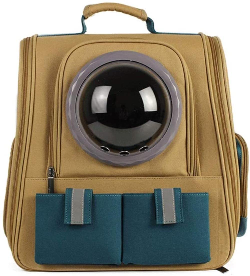 AGHH Pet Travel Carrier Backpack - Portable Shoulder Bag for Small & Medium Cats & Dogs - Lightweight & Durable Pet Carrier for Air Travel, Hiking, Vet Visits (Yellow)