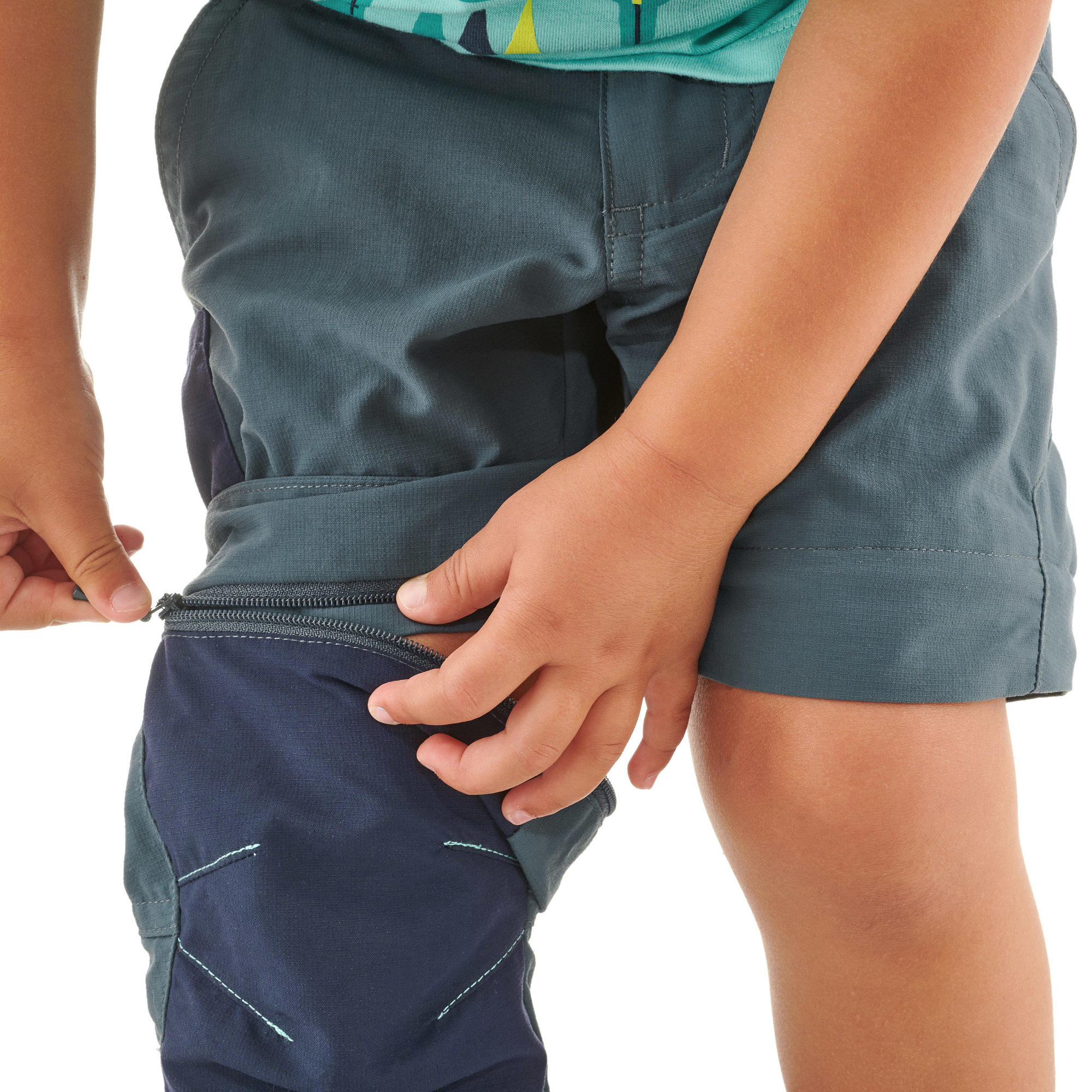 Quechua MH500 Kids' Convertible Hiking Pants - Waterproof & Lightweight Outdoor Pants for Boys & Girls Ages 2-6 - Perfect for Camping, Hiking & Outdoor Adventures