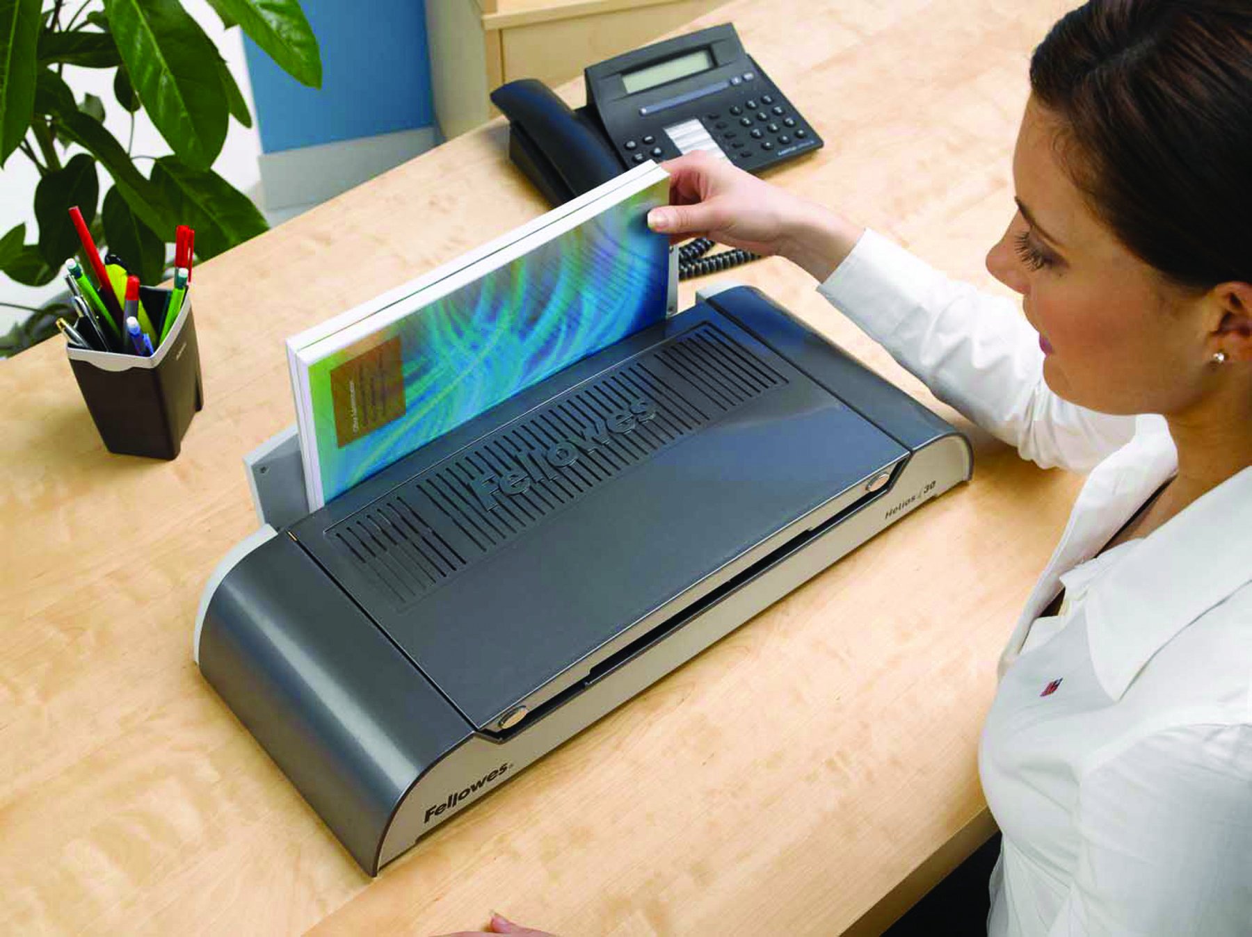 Fellowes Helios 30 Thermal Binding Machine - 300 Sheet Capacity, 4-Minute Heat Up, Sleep Mode & Safety Features for Office Documents | A4 Paper Binder for Reports, Presentations & Professional Documents (Graphite)