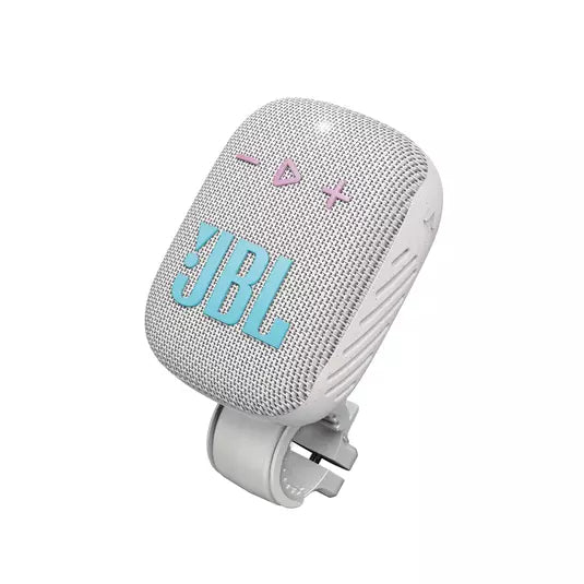 JBL WIND3SGRYAM Bluetooth Bike Speaker - Waterproof, Wireless Handlebar Speaker for Cycling, Gray | Perfect for Outdoor Adventures, Commuting & Mountain Biking