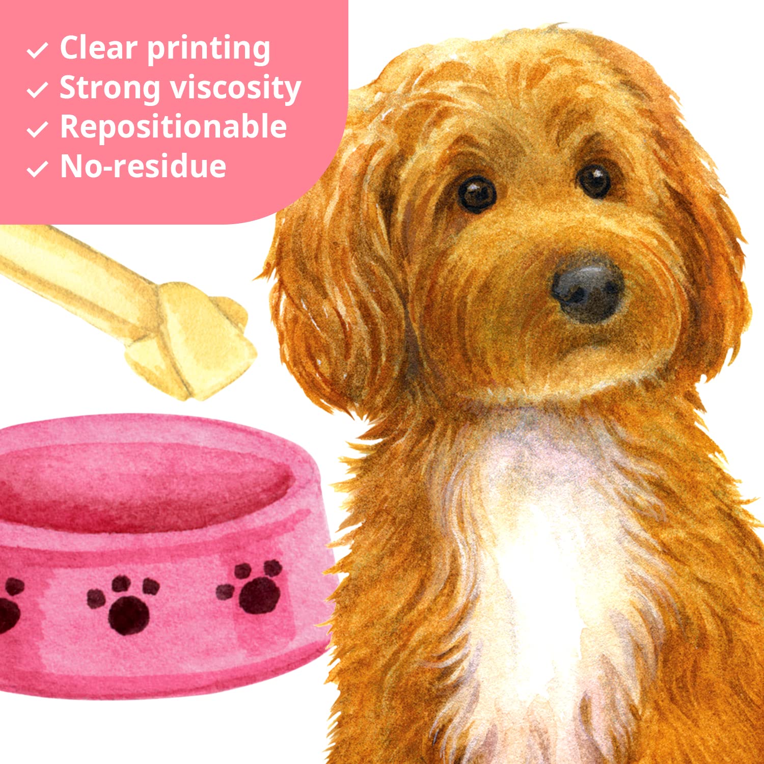 DECOWALL DS8-8045 Realistic 3D Dog Wall Stickers - Removable Peel & Stick Pet Animal Decals for Nursery, Kids Room Decor - Cute Puppy Prints Vinyl Poster (Perfect for Baby Boy/Girl Bedroom, Paw Patrol Theme, Pet Lover Home Decor)