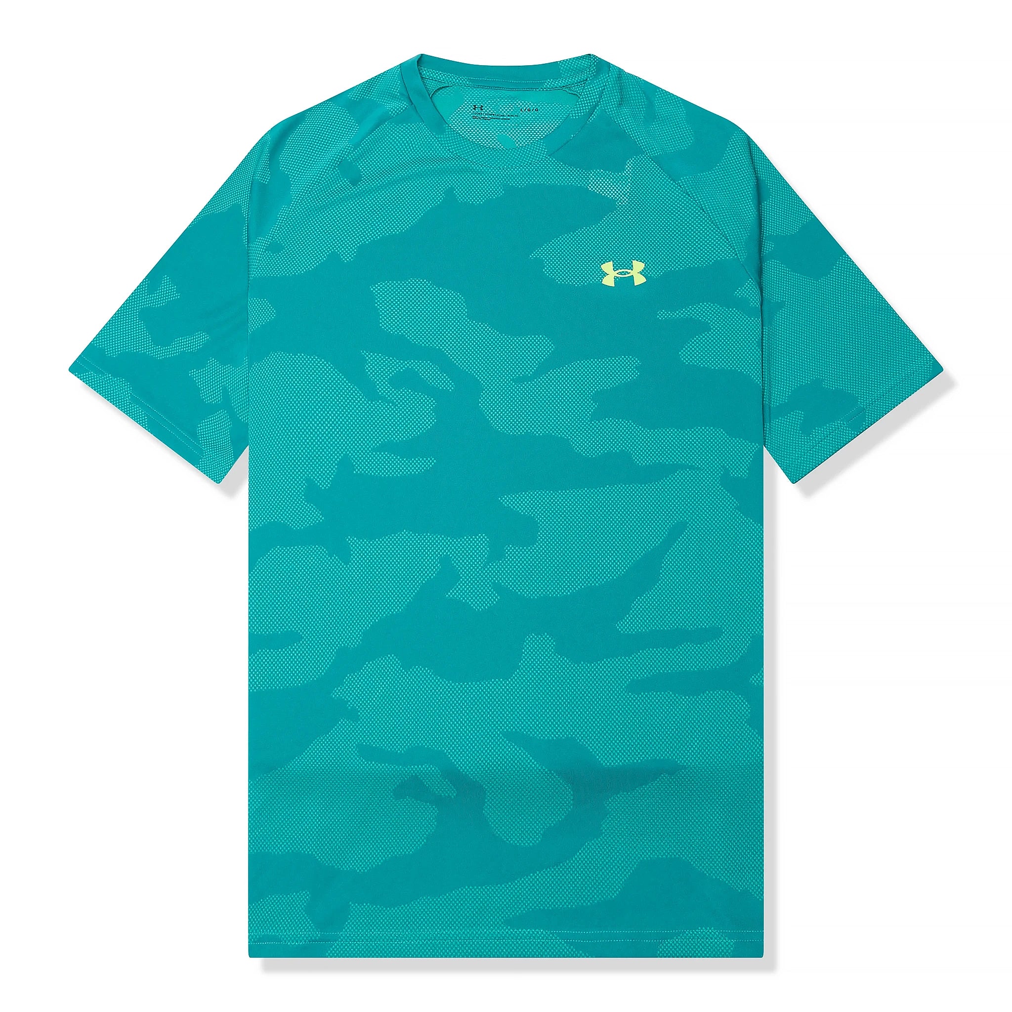 Under Armour UA Velocity Jacquard Performance T-Shirt for Men - Moisture-Wicking Athletic Tee in Turquoise - Perfect for Running, Gym Workouts & Outdoor Sports