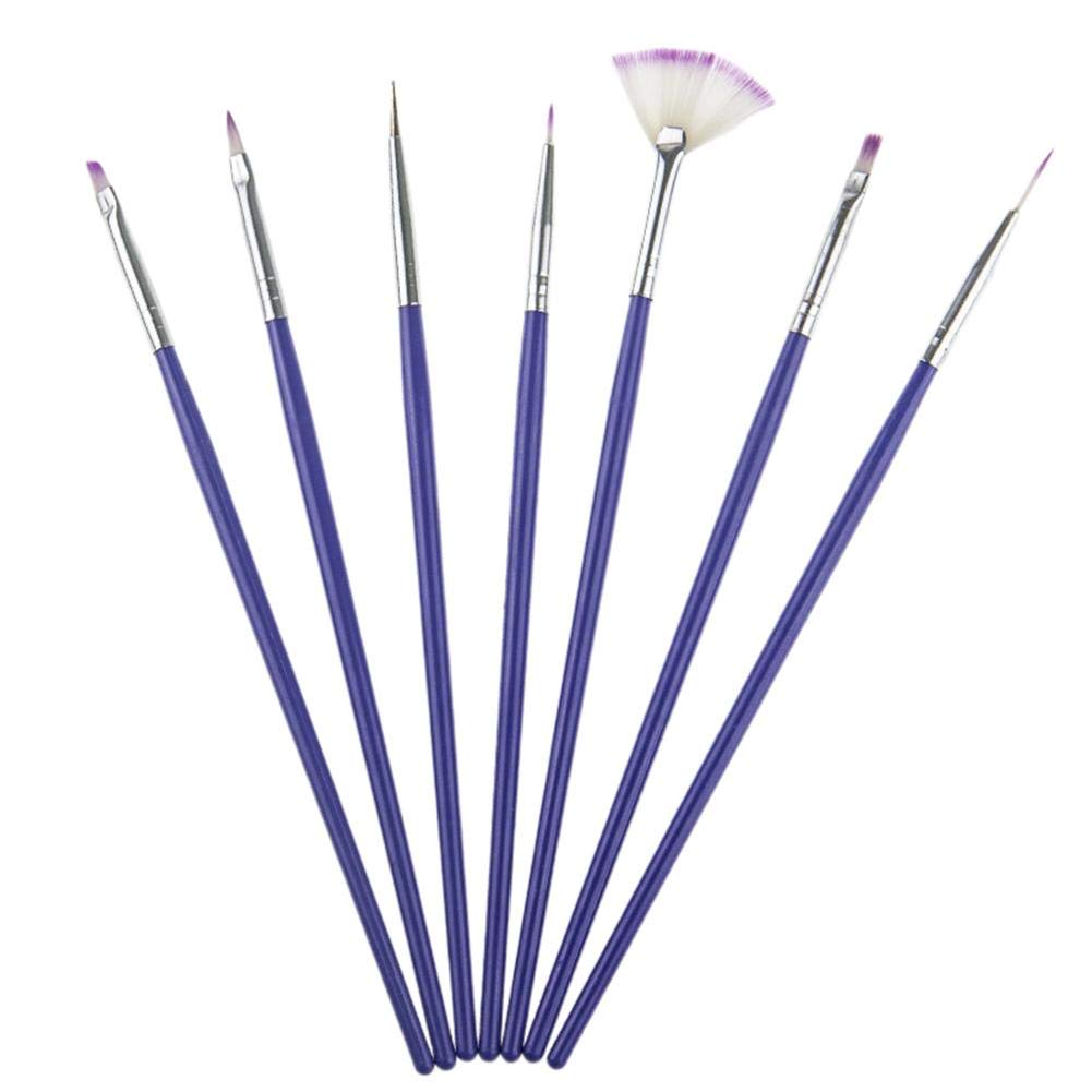 7Pcs Nail Art Brush Set for Gel UV Manicure & Gradient Painting - Perfect for Salon & Home Nail Care