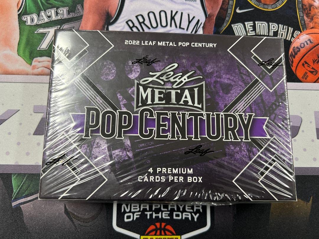2022 Leaf Metal Pop Century Hobby Box - 4 Autographs Per Box Average | Factory Sealed Collectors Edition | Perfect for Sports Card Collectors & Trading Enthusiasts
