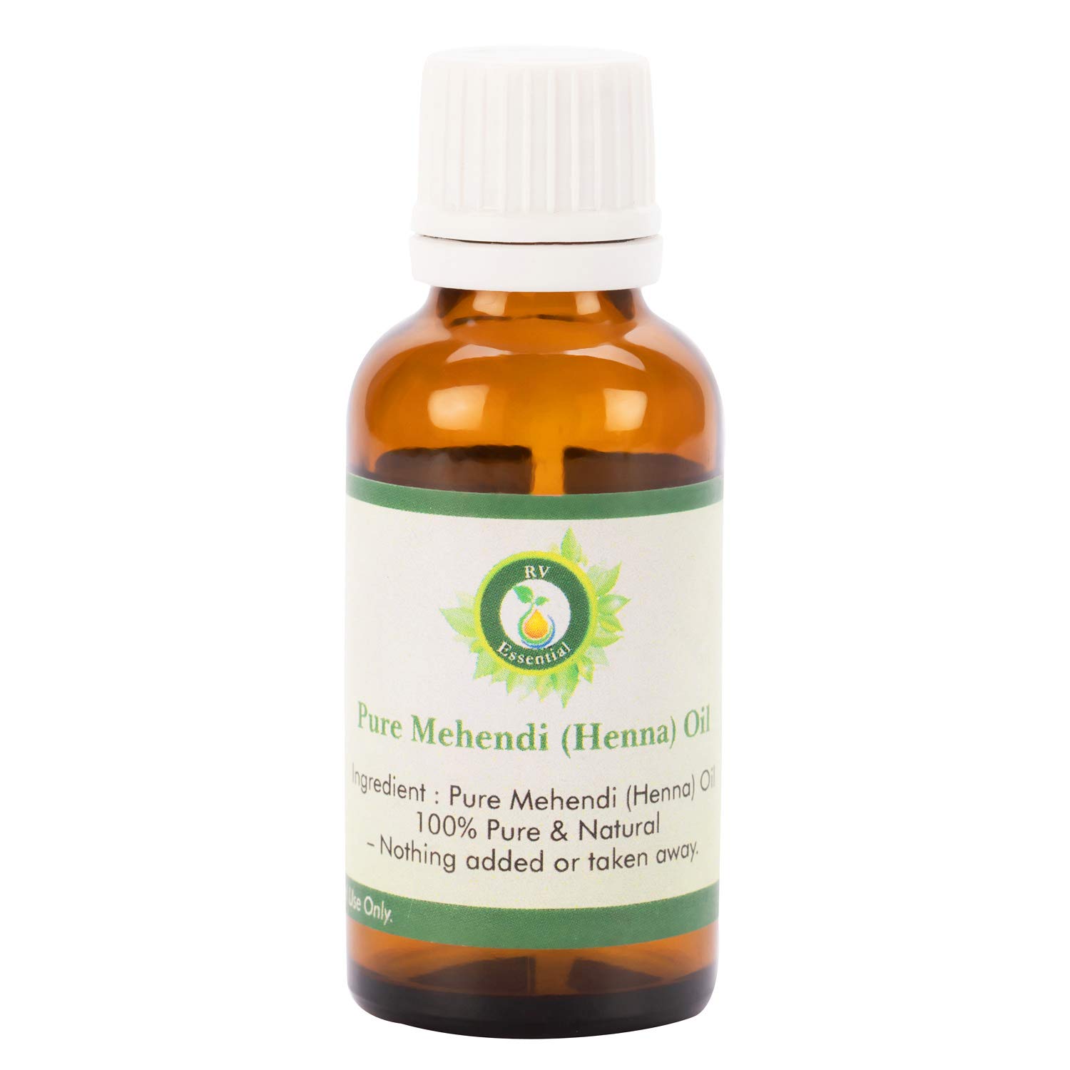 R V Essential Mehendi Oil | 100% Pure Natural Henna Oil for Hair & Skin | 5ml (0.169oz) | Perfect for Bridal Mehendi, Tattoo Aftercare & Hair Growth Treatments