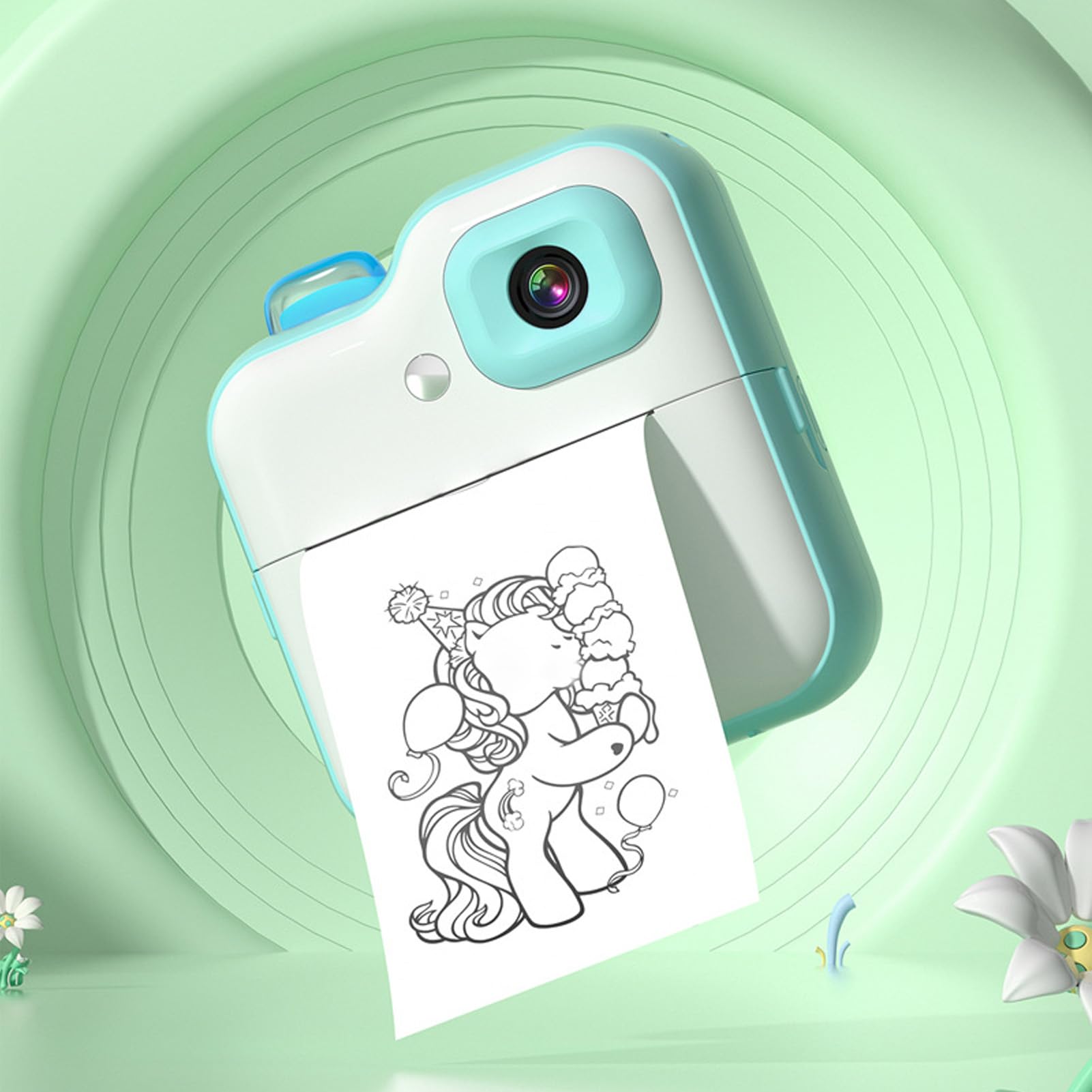 48MP HD Instant Print Camera for Kids - 2.4in Screen Digital Zooming Children's Camera with Selfie Mode, 800mAh Battery & Fun Photo Frames | Perfect for Birthday Gifts, Travel Souvenirs & Family Memory Keeping