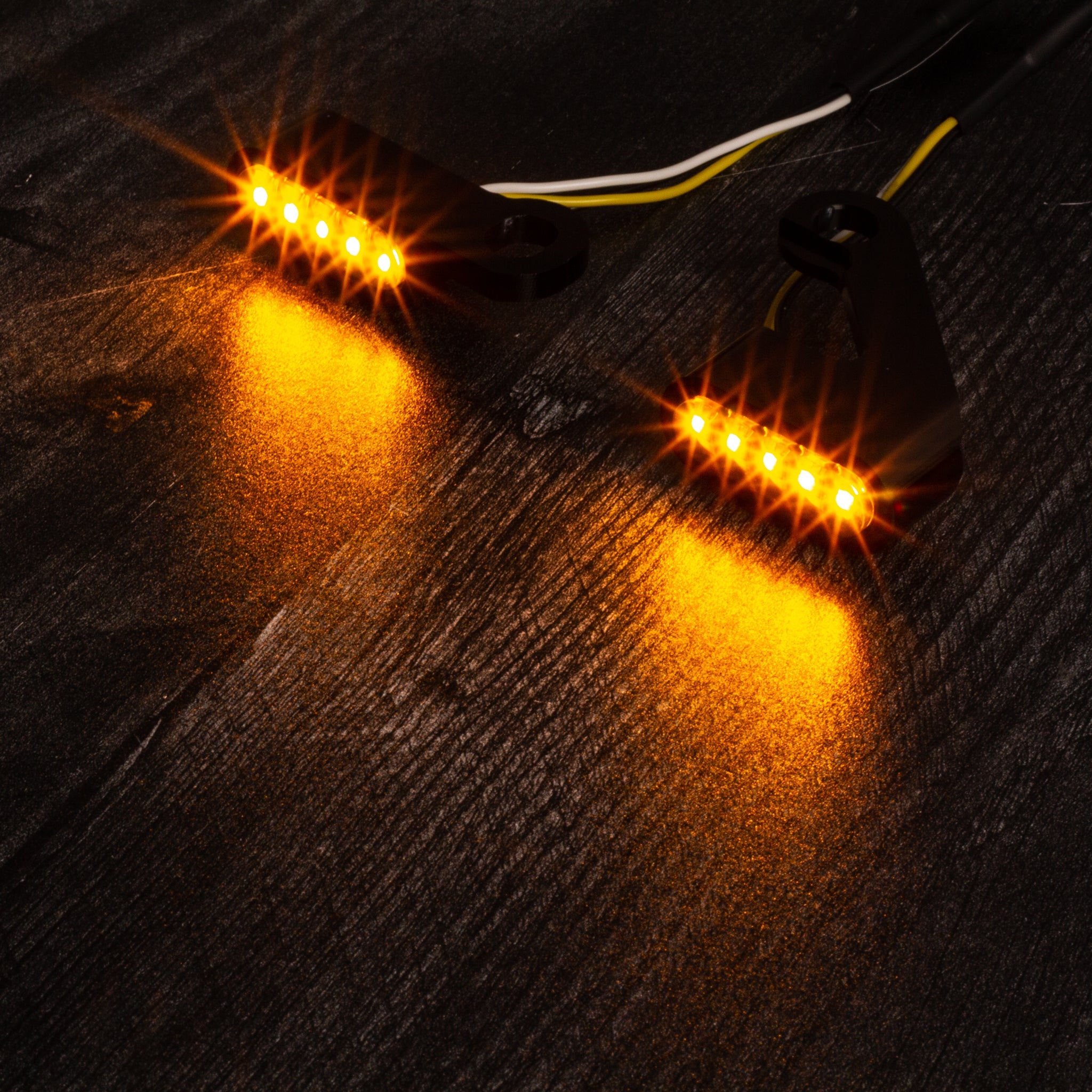 Eagle Lights SLIM LINE Front LED Turn Signals for Harley Davidson, Honda, Yamaha & Triumph Motorcycles - High Visibility Safety Lights for Day & Night Riding