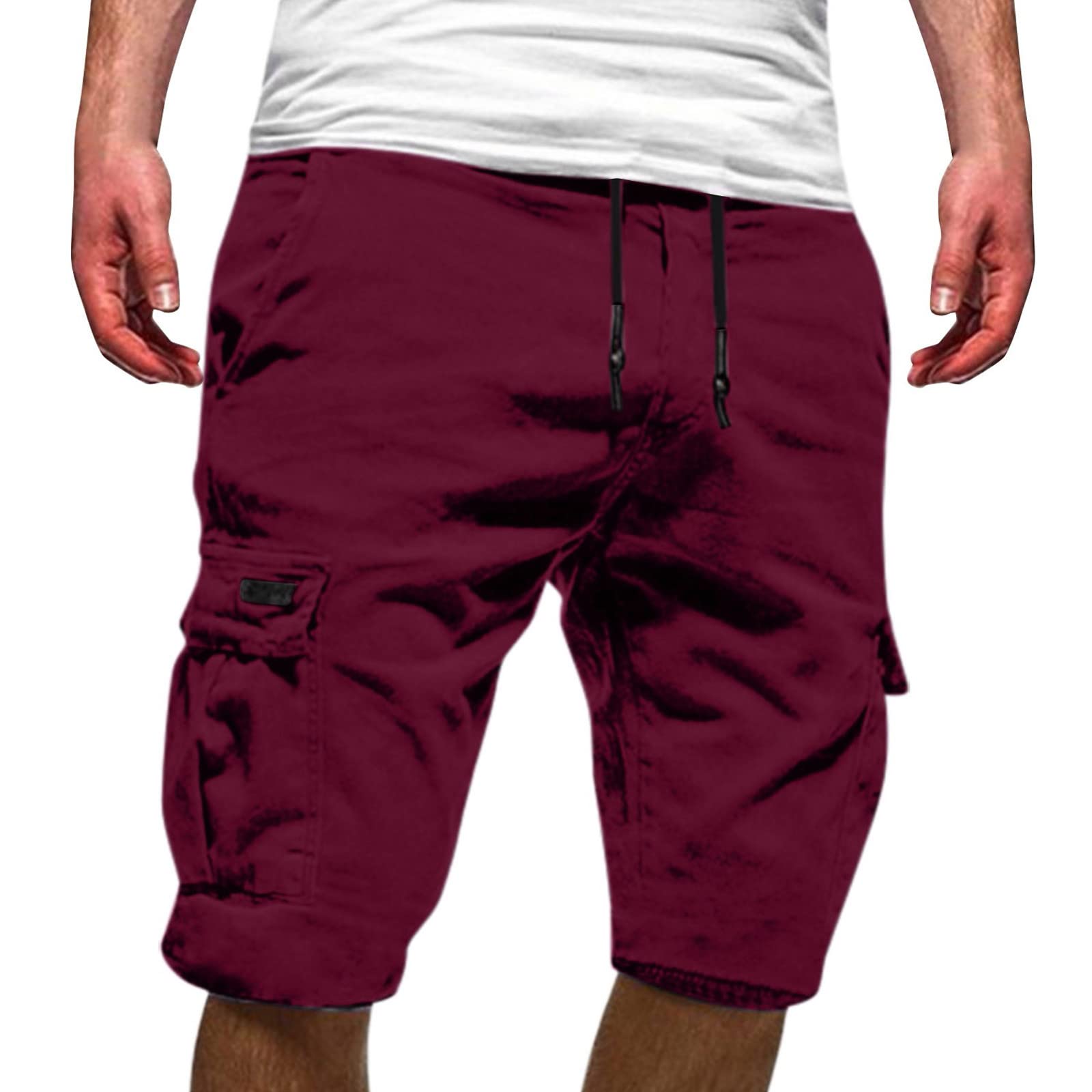 Men's 5-Pocket Casual Jogger Pants - Grey Summer Shorts for Sports & Outdoor Activities | Perfect for Running, Gym, and Everyday Wear