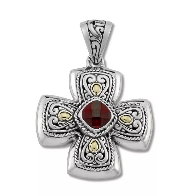 Awu Pendant with Genuine Garnet Stone - Elegant Jewelry for Women | Perfect Gift for Birthday, Anniversary & Valentine's Day | Wear for Parties, Weddings & Special Occasions