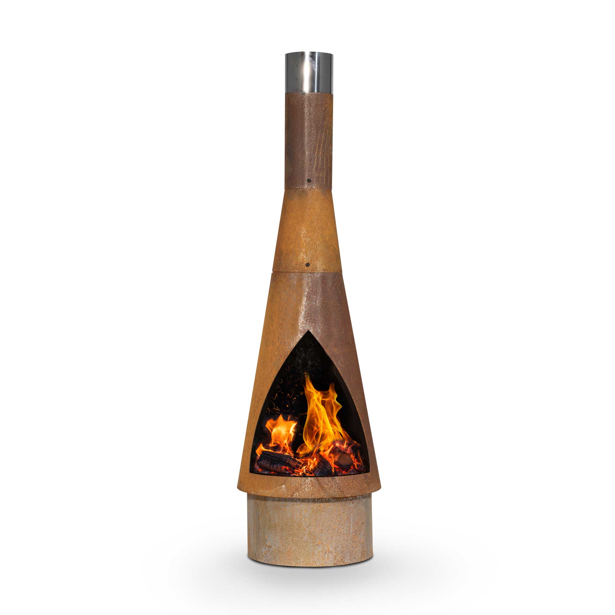 Outdoor Conical Chiminea Fire Pit - 50