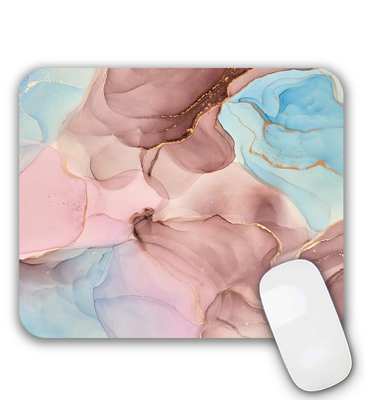 Premium Non-Slip Gaming Mouse Pad with Marble Design - 9.5