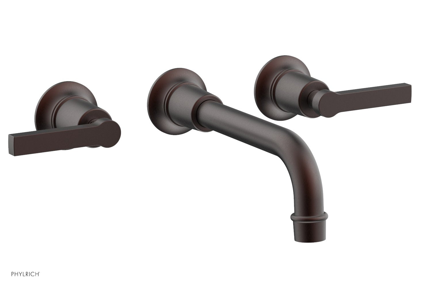 HEX MODERN Wall Mount Tub Faucet Set with Lever Handles - Model 501-59 - Perfect for Bathroom Renovation and Modern Home Decor
