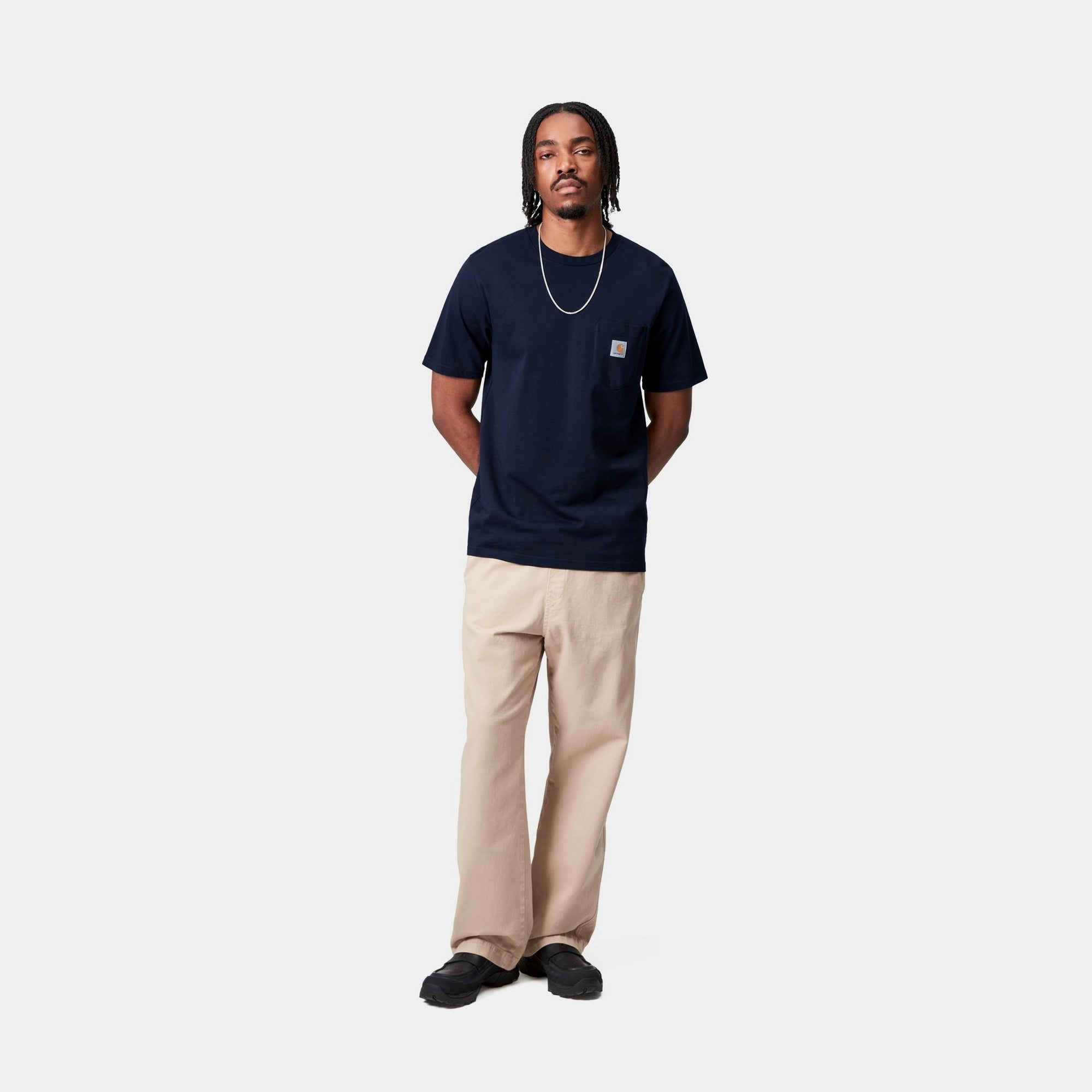 Premium Pocket T-Shirt for Men - Soft Cotton Dark Navy Blue Tee - Casual Wear & Everyday Comfort
