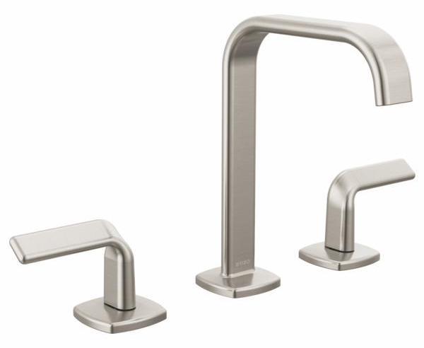 Allaria Widespread Bathroom Faucet - 1.2 GPM Water-Saving Square Spout Single Handle Luxe Nickel Finish (Model 65368LF NKLHP ECO Brizo) - Perfect for Modern Bathroom Vanities and Powder Rooms