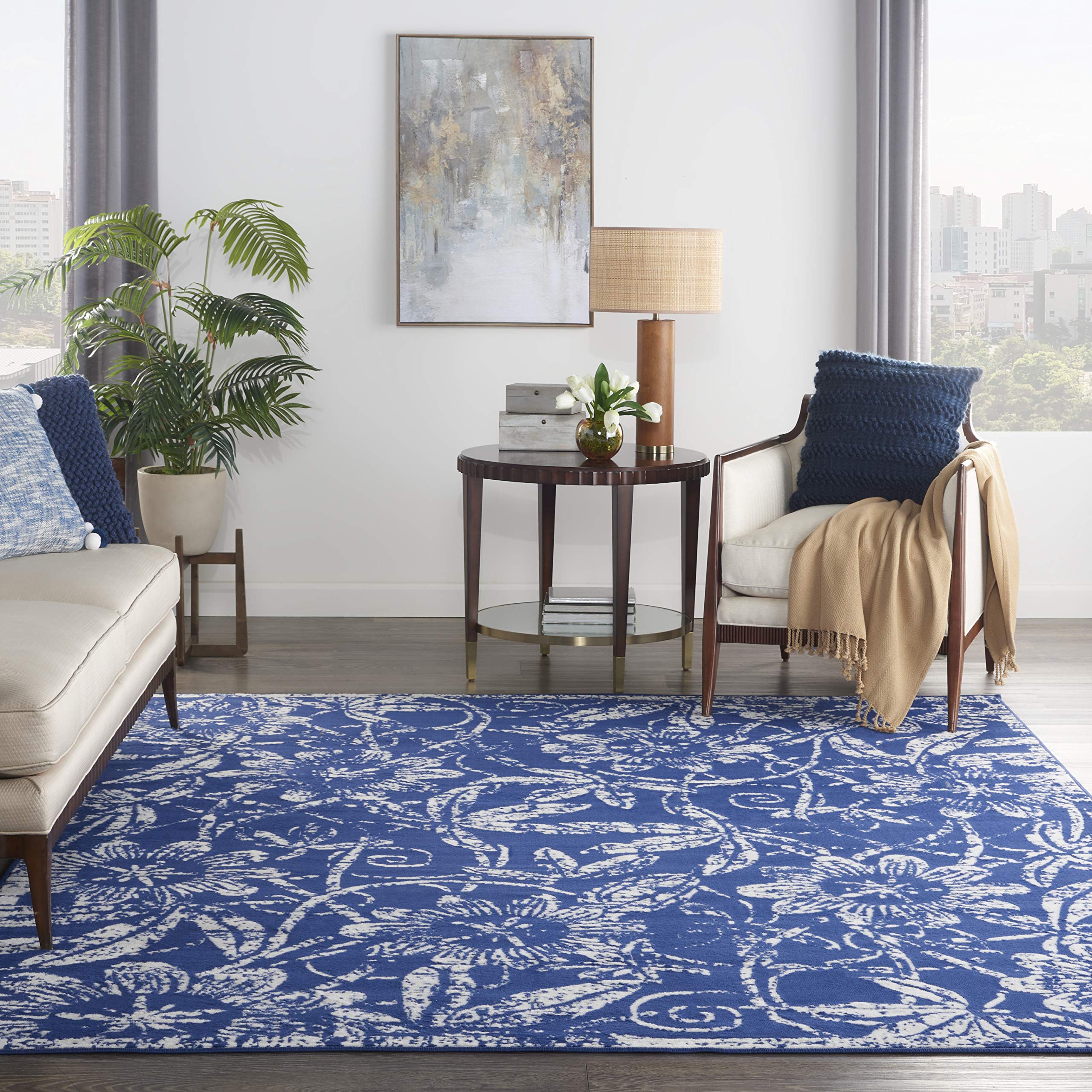 Nourison Whimsicle Floral Navy 8'4