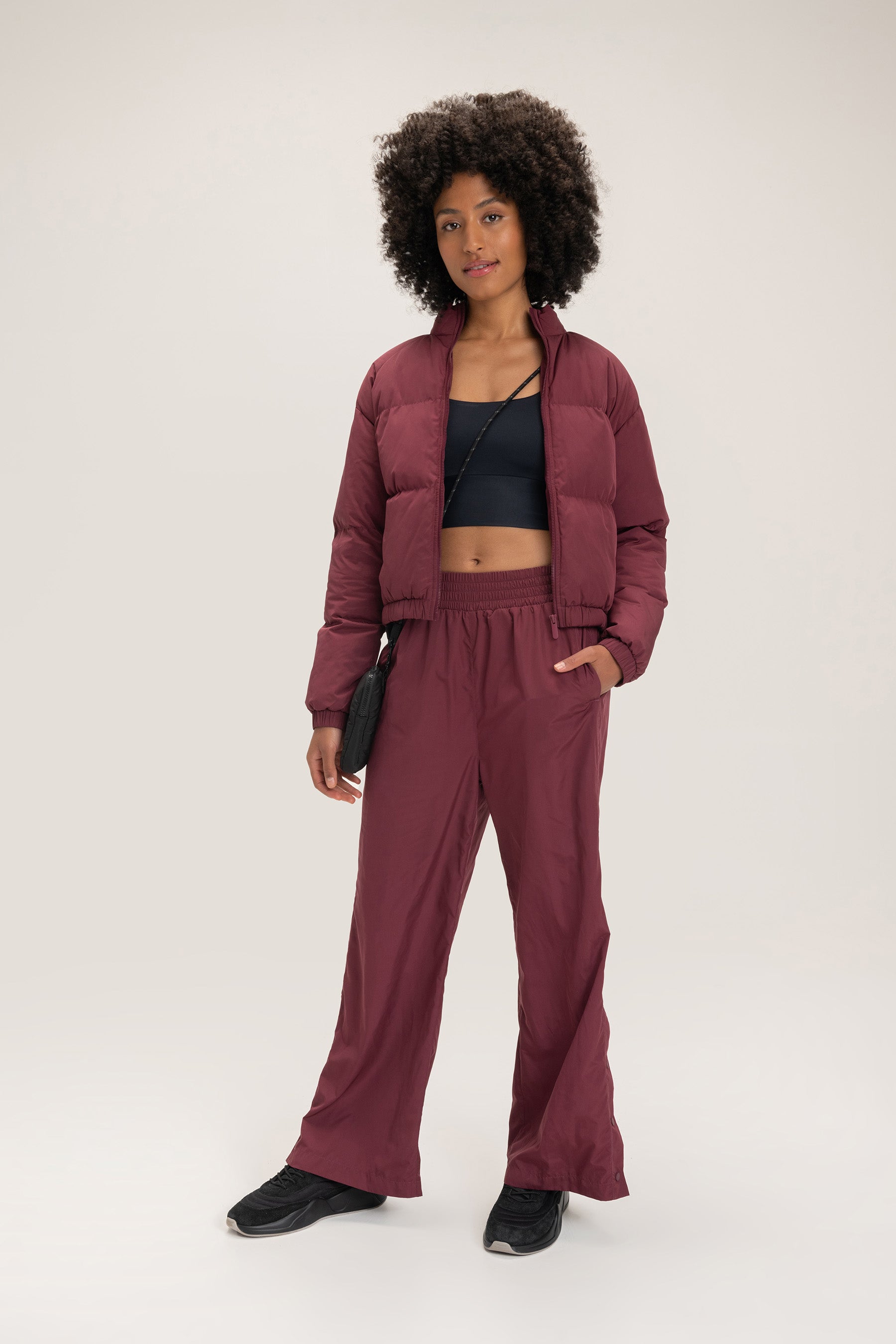 Stylish Women's Side Puffer Pants - Winter Thermal Insulated Trousers for Outdoor Activities & Casual Wear