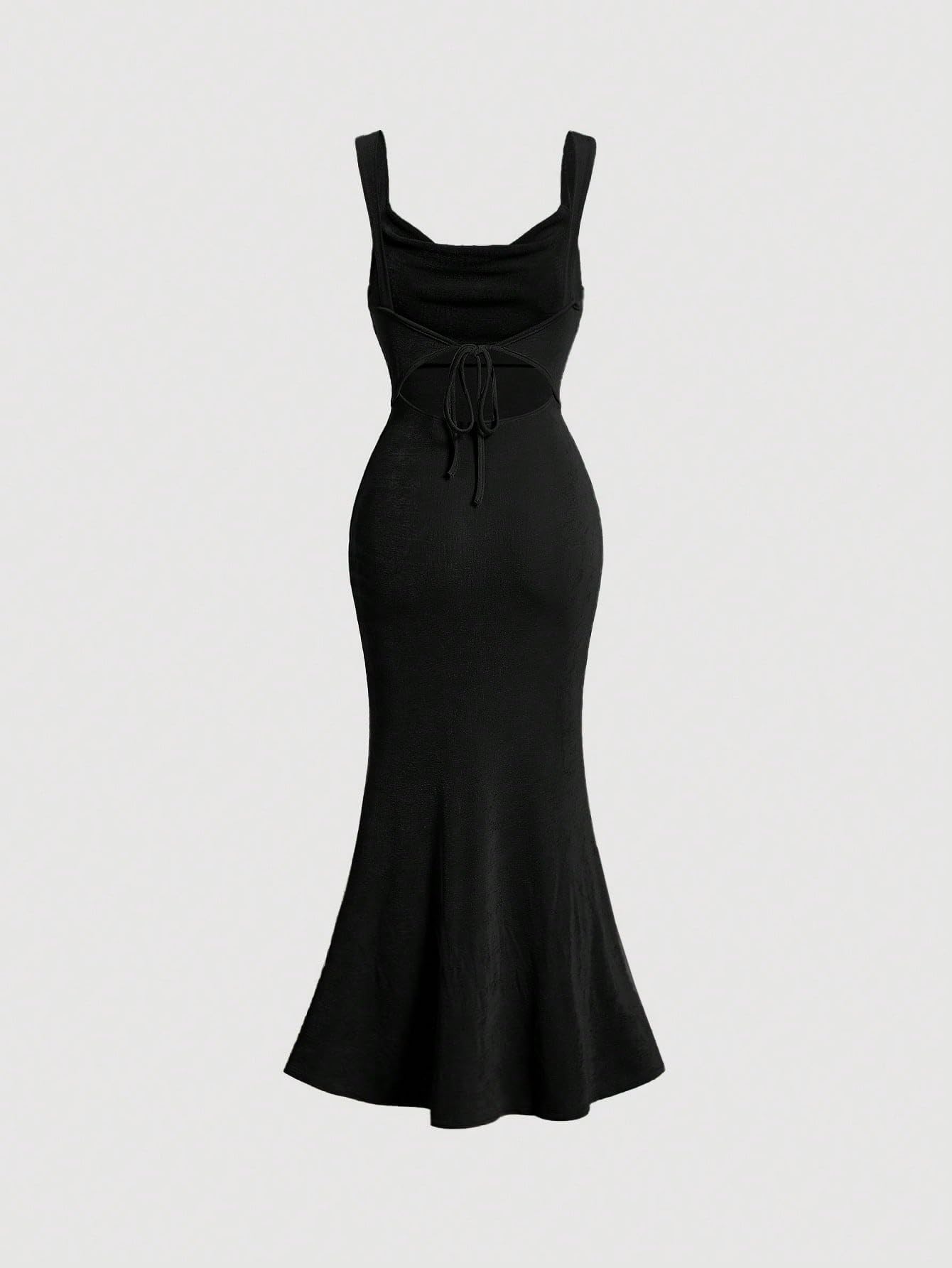 Verdusa Women's Backless Cowl Neck Fishtail Bodycon Dress - Elegant Formal Gown for Evening Parties, Cocktail Events & Special Occasions