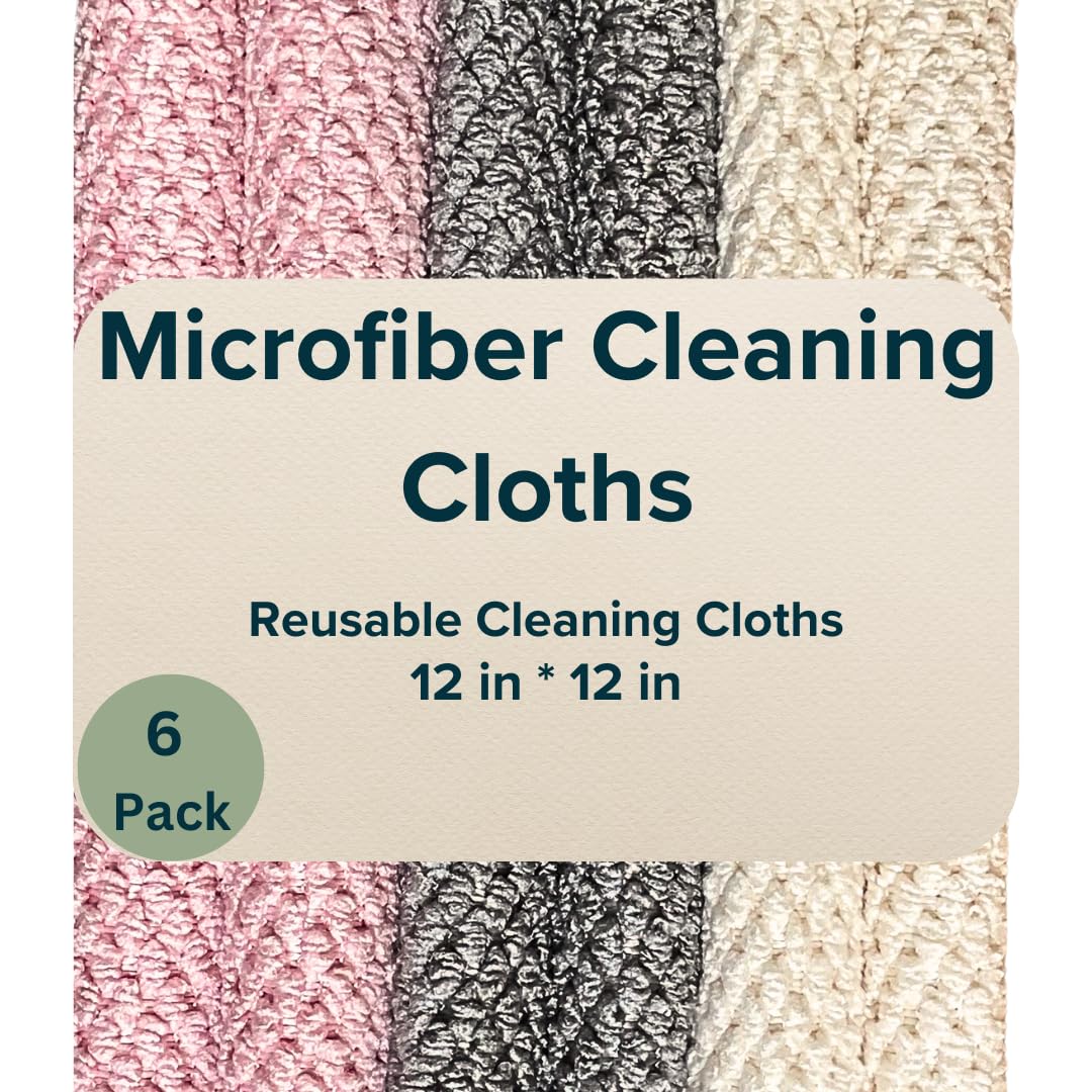 Premium Microfiber Cleaning Cloths - 12