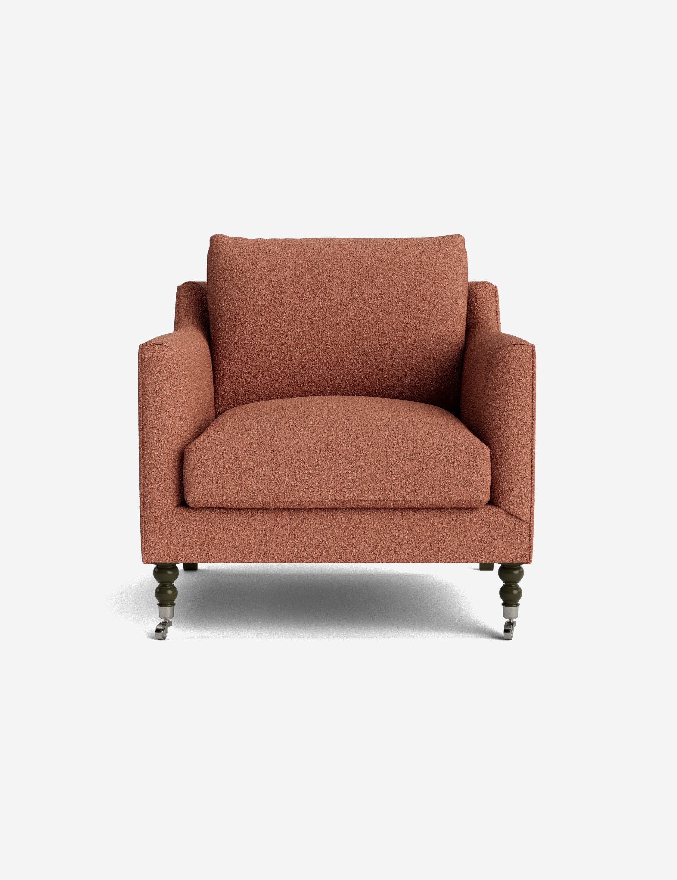 Fabienne Accent Chair - Modern Upholstered Lounge Chair for Living Room, Bedroom & Office - Comfortable Reading Chair with Sturdy Wooden Legs