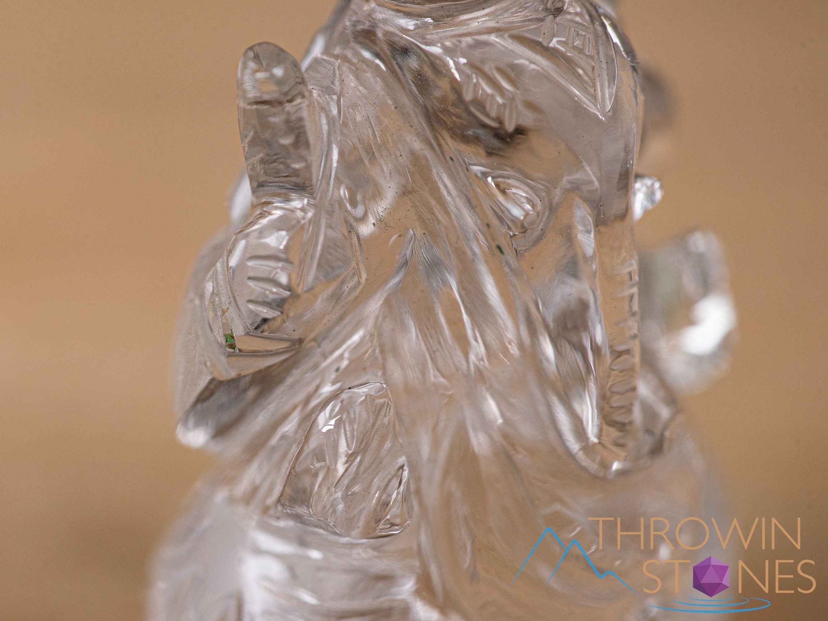 Himalayan Clear Quartz Ganesha Statue - Hand Carved Lord Ganesh Crystal Sculpture for Home Decor, Meditation & Spiritual Healing | Perfect for Yoga Studios, Altars & Gift Giving
