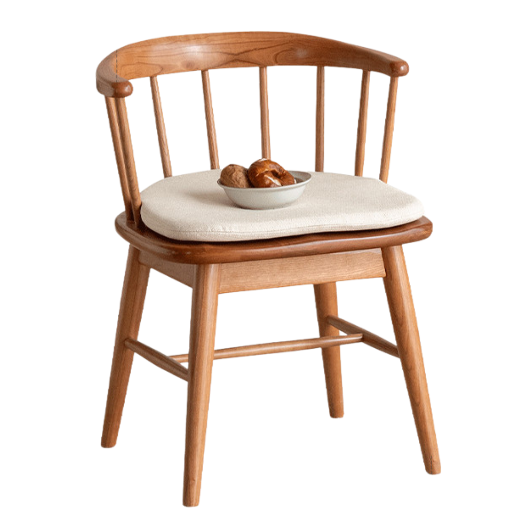 22x20.5x27.9 inch /56x52x71 сm / cherry wood /  cherry soft chair pear white rotating legs