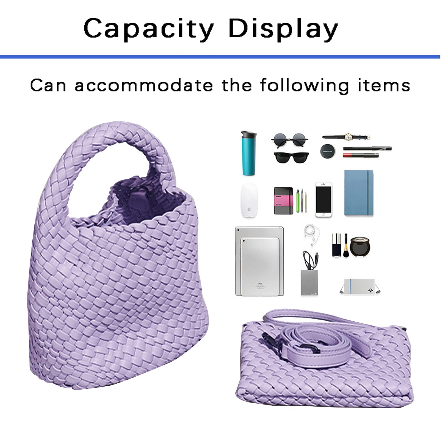 Stylish Vegan Leather Woven Handbag for Women - Cute Mini Hobo Tote & Crossbody Clutch Purse | Perfect for Casual Outings, Beach Trips & Everyday Use