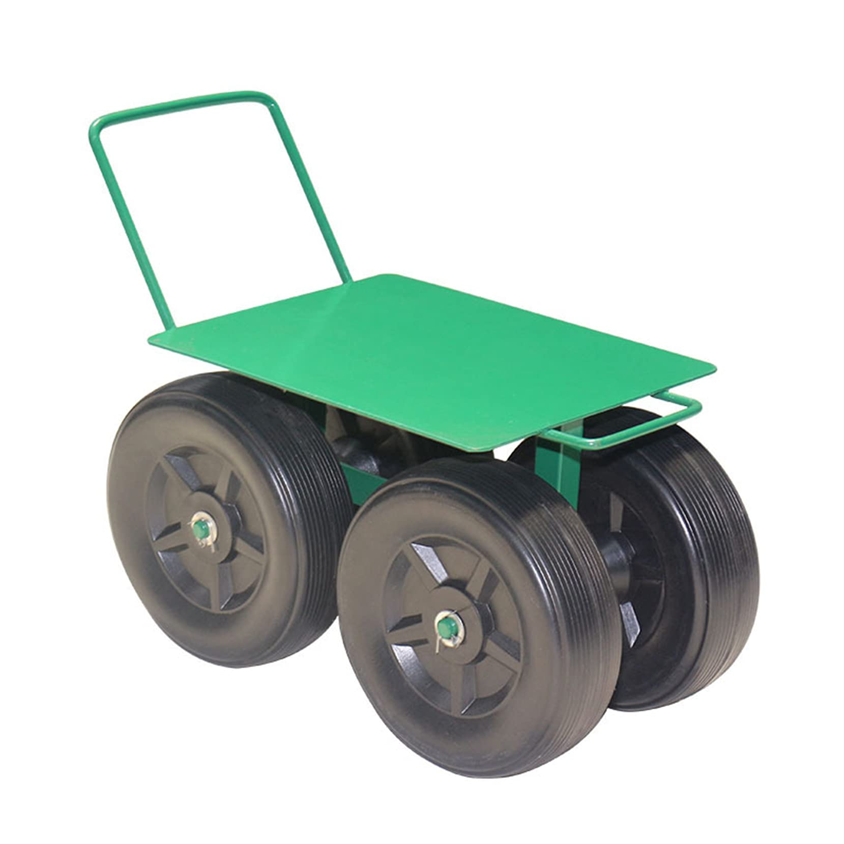 HAN XIU Garden Work Seat with Wheels - Foldable Garden Cart for Outdoor Lawn, Yard & Patio Care - Portable Gardening Tool for Weeding, Planting & Landscaping (Green)