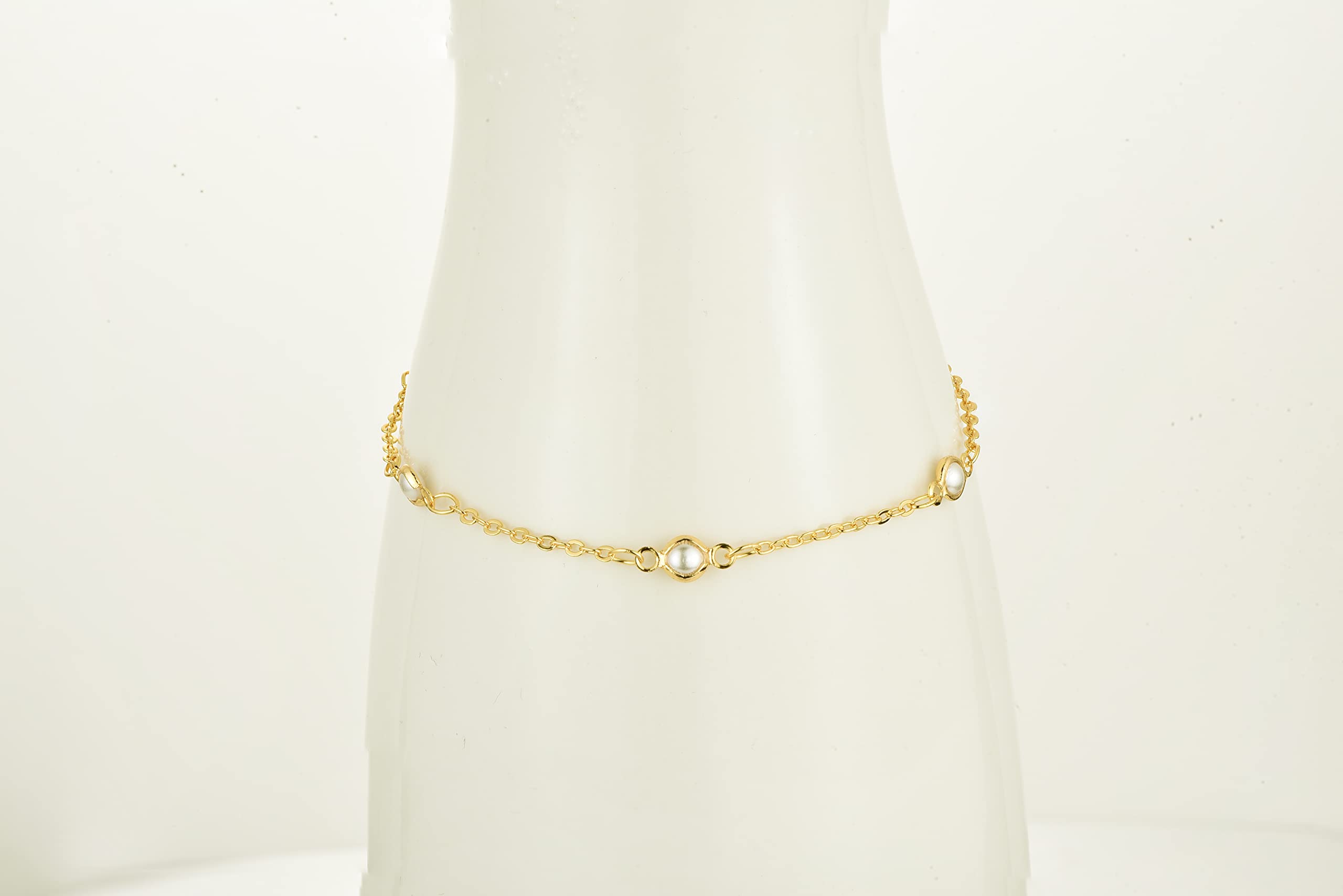 14k Gold Plated Adjustable Anklet Bracelet for Women - Elegant Link Ankle Jewelry for Everyday Wear, Beach, Parties & Special Occasions