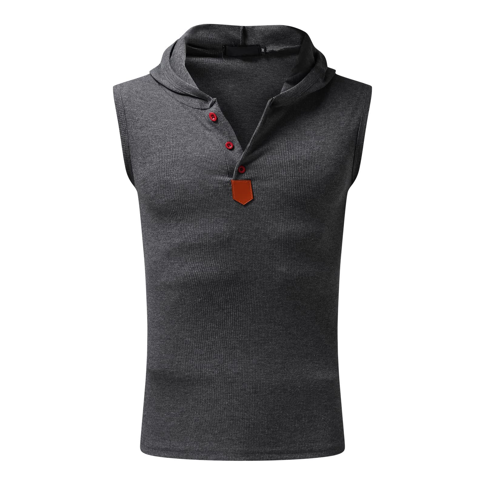 Maryia Men's Workout Tank Tops with Hood - Sleeveless Gym Hoodies for Bodybuilding & Muscle Training - Athletic Cut Off T-Shirts - Perfect for Gym, Running & Outdoor Workouts