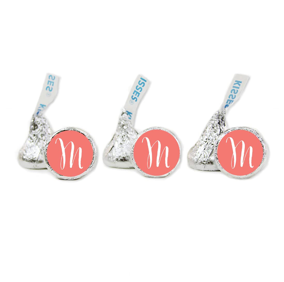 Custom Chocolate Drop Labels - Personalized Kisses Stickers for Weddings & Parties, 216-Pack