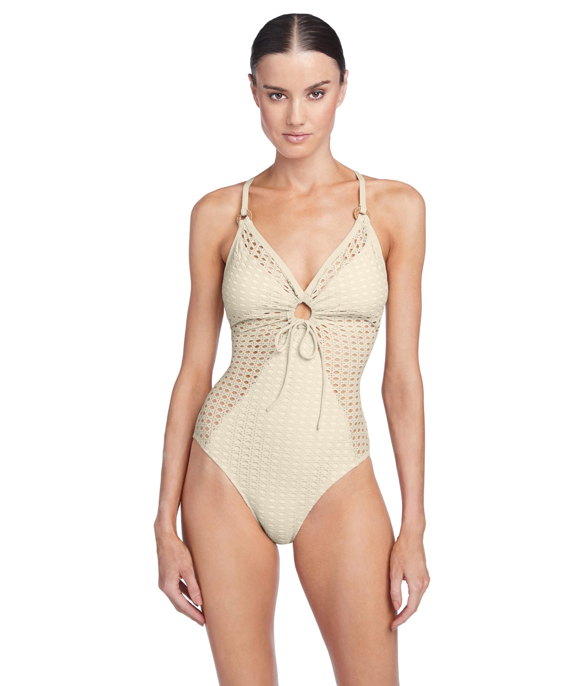 Robin Piccone Marlow One-Piece Swimsuit - Women's High Waisted Bathing Suit with Tummy Control & Adjustable Straps | Beach, Pool & Vacation Wear