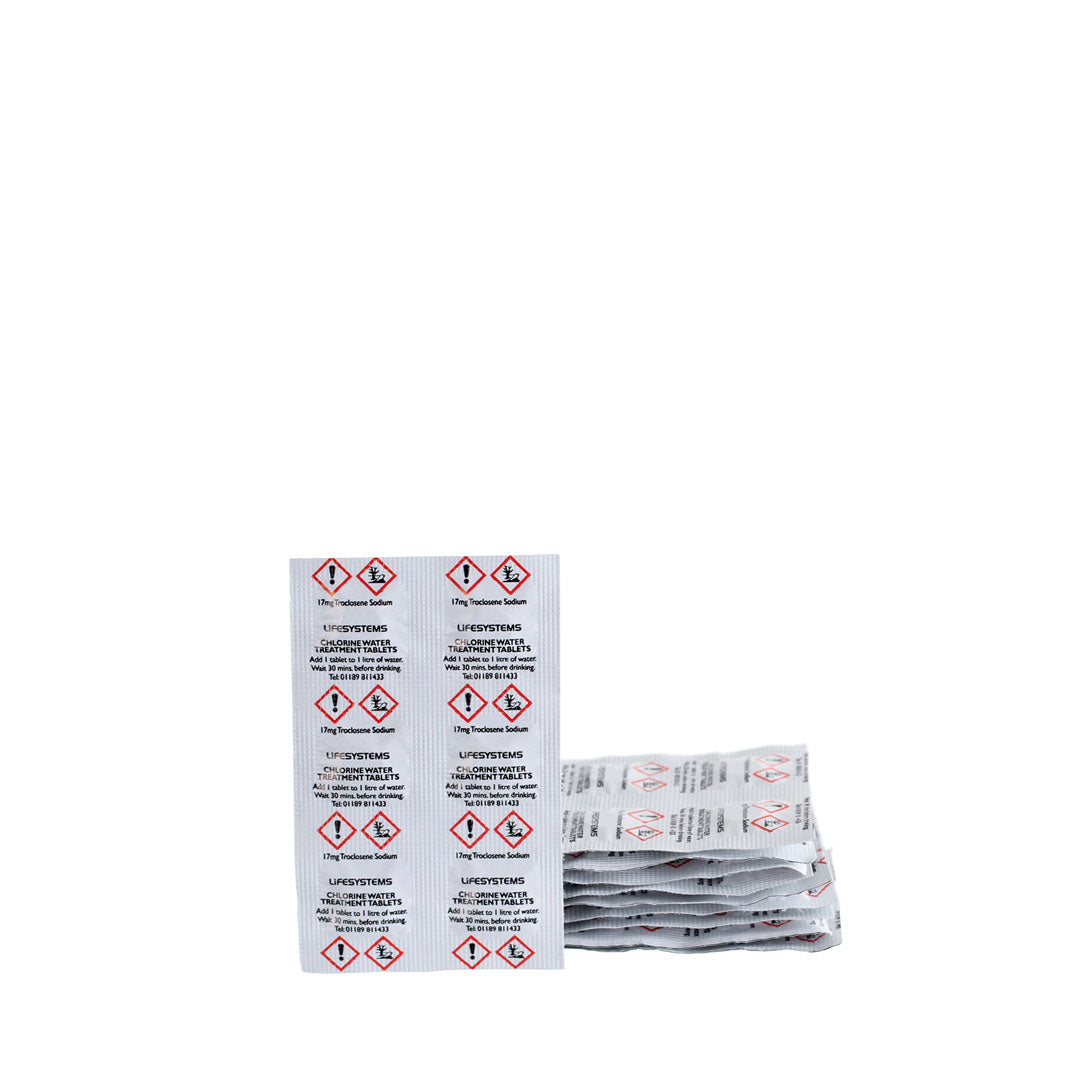 Lifesystems Chlorine Water Purification Tablets - 50 Tablets for Safe Drinking Water | Emergency Preparedness, Camping, Hiking & Travel Essentials