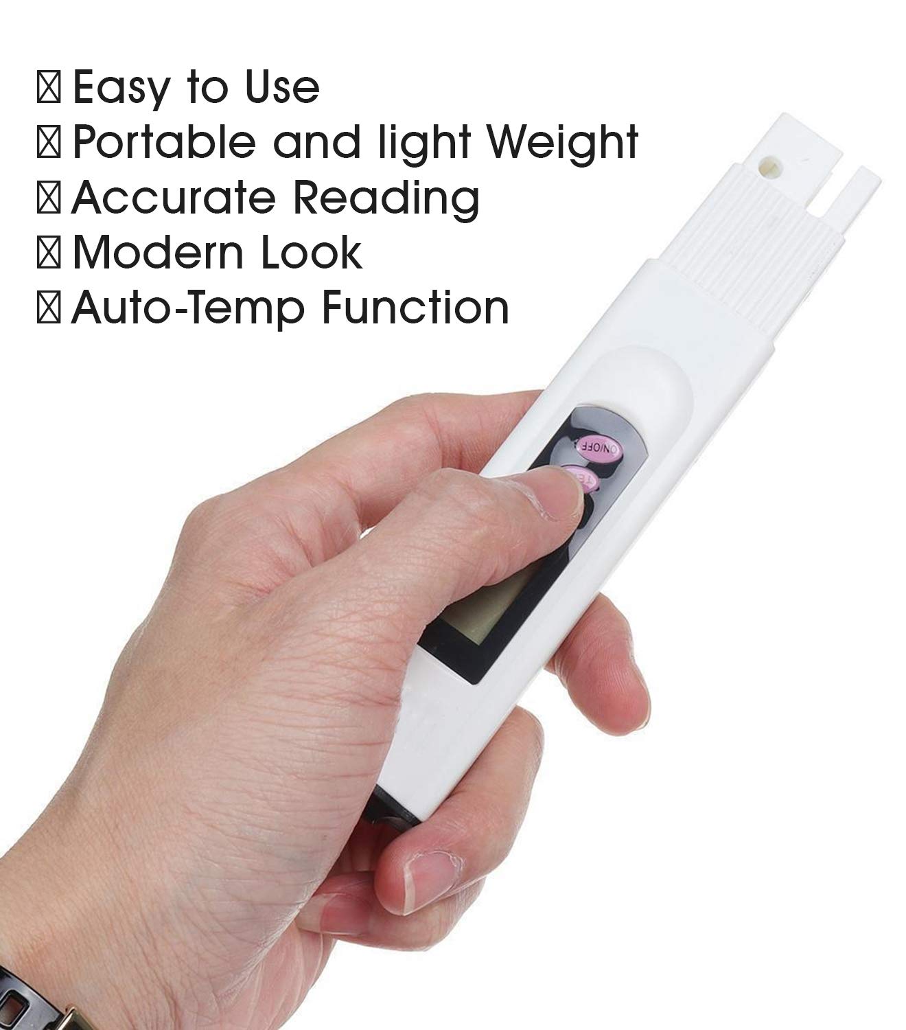 AK Anikash Digital LCD TDS Meter with Temperature Sensor - Water Quality Tester for RO Purifier, Aquarium, Hydroponics | Measures PPM, TDS & Temp | White | Perfect for Home, Lab & Outdoor Water Testing
