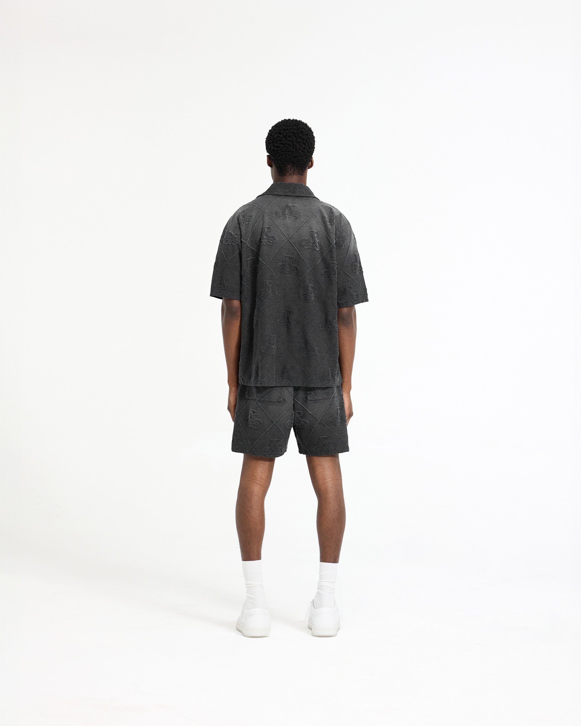 Premium Cotton Towelling Shorts for Men - Jet Black - Soft & Comfortable Lounge & Sleepwear for Home & Gym