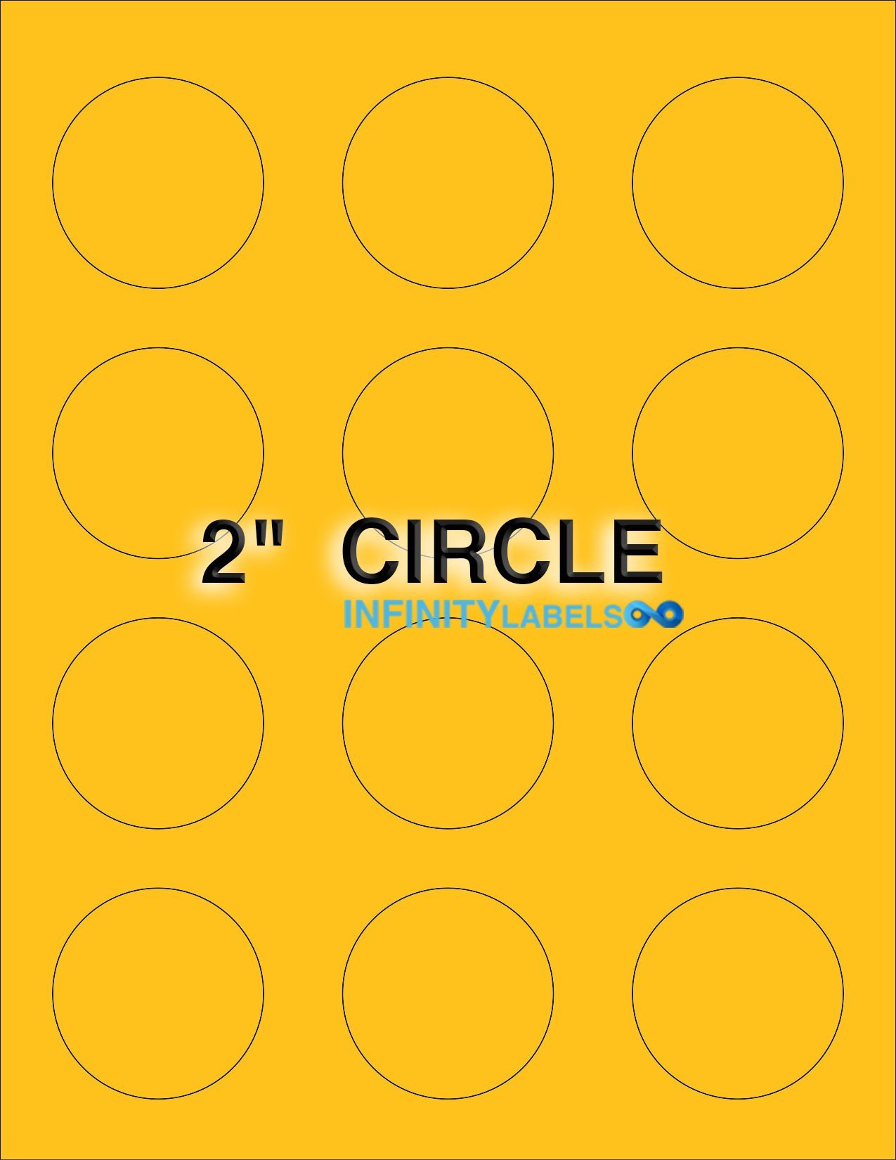 100 Fluorescent Orange Laser Label Sheets - 2 Inch Circle Stickers, 12 Labels Per Sheet - Perfect for Mailing, Organizing & Crafting Projects