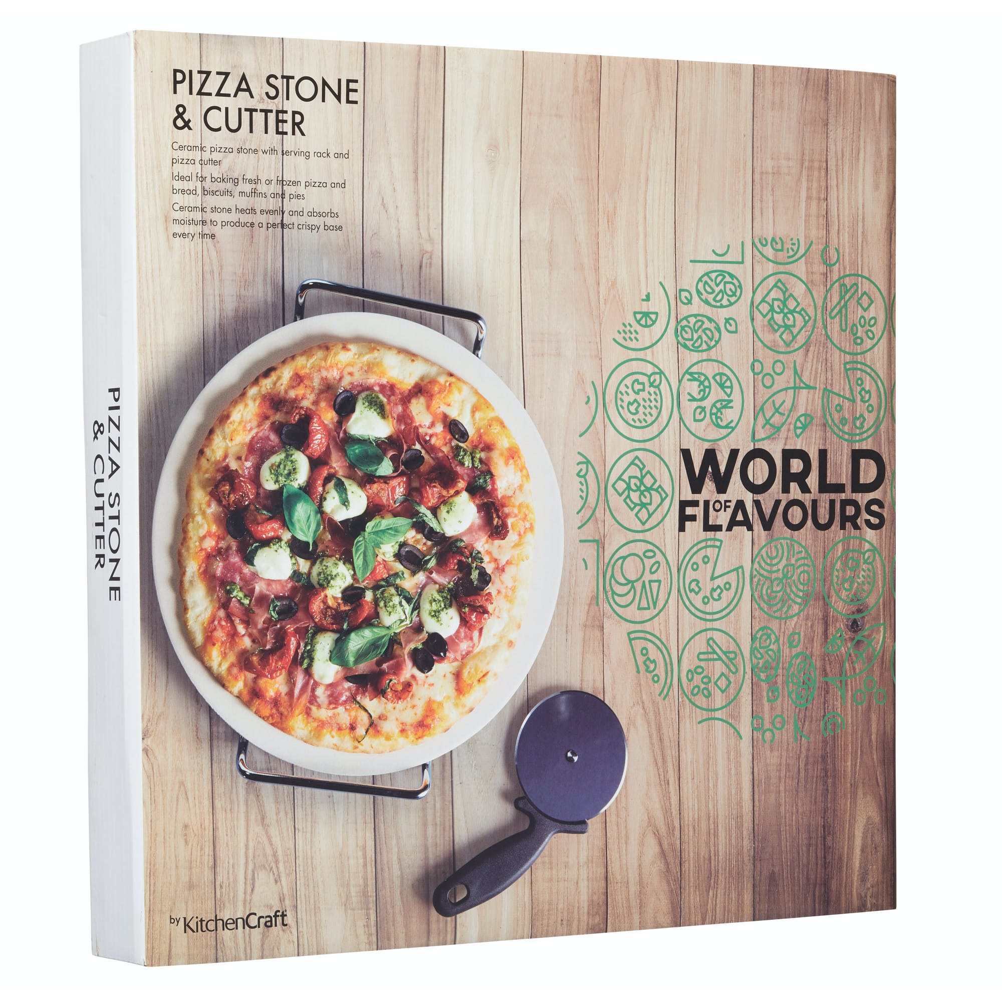 Premium Italian Pizza Stone Set for Oven & Grill - Authentic Wood Fired Pizza at Home | Perfect for Outdoor Cooking, Backyard BBQs & Family Gatherings
