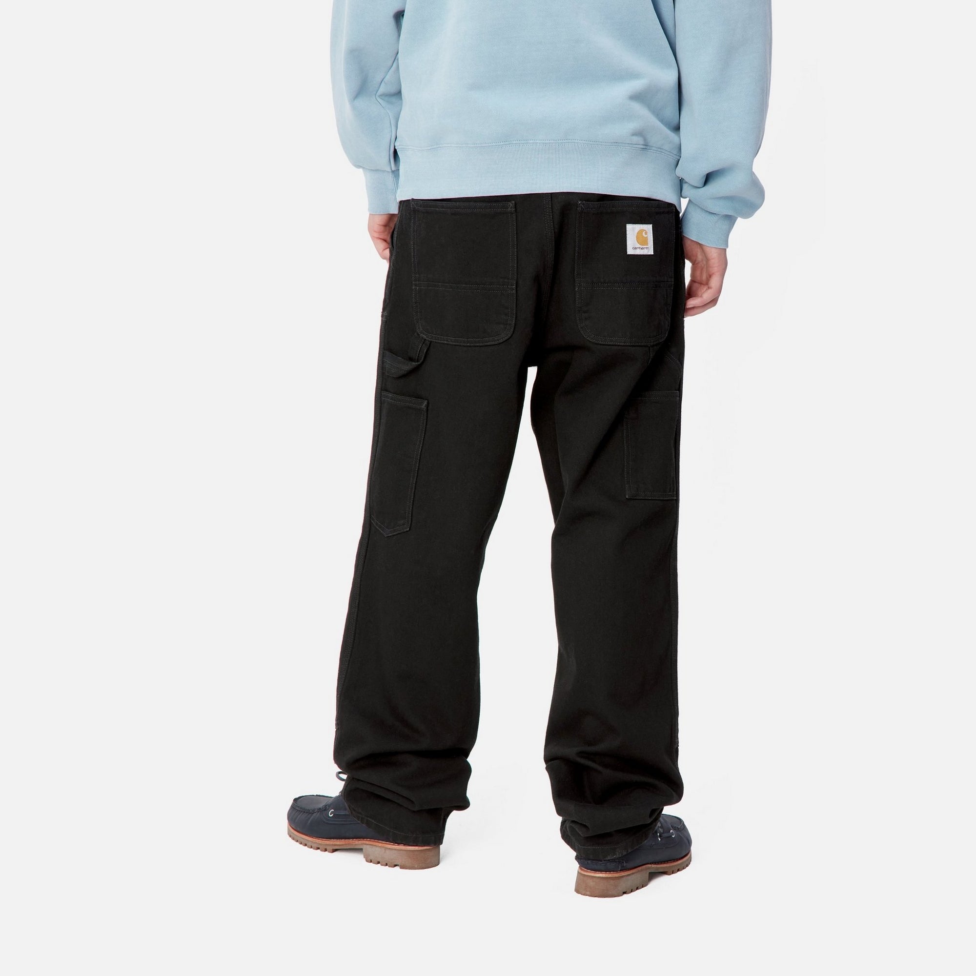 Double Knee Work Pants - Durable Denim Jeans for Men | Black (Rinsed) | Perfect for Construction, Carpentry & Outdoor Work