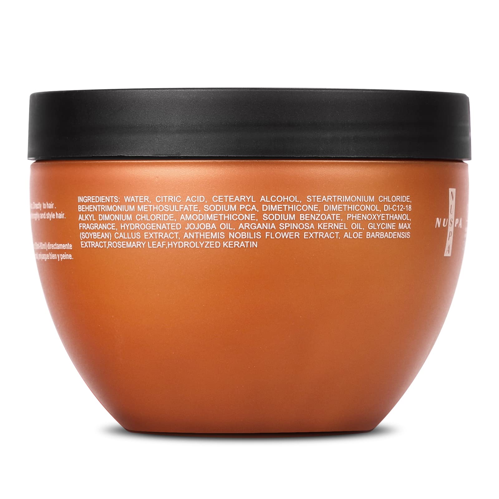 Nuspa Argan Oil Hair Mask - Sulfate Free Deep Conditioner for Dry Damaged Hair with Organic Jojoba Oil, Aloe Vera, Collagen & Keratin | Repairing Treatment for Frizzy, Color-Treated & Heat-Damaged Hair at Home or Salon