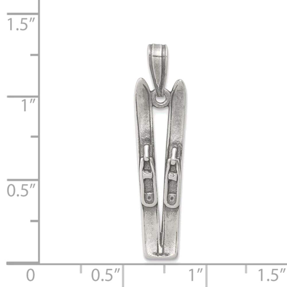 Sterling Silver Ski Charm Jewelry - Perfect for Winter Sports Gifts