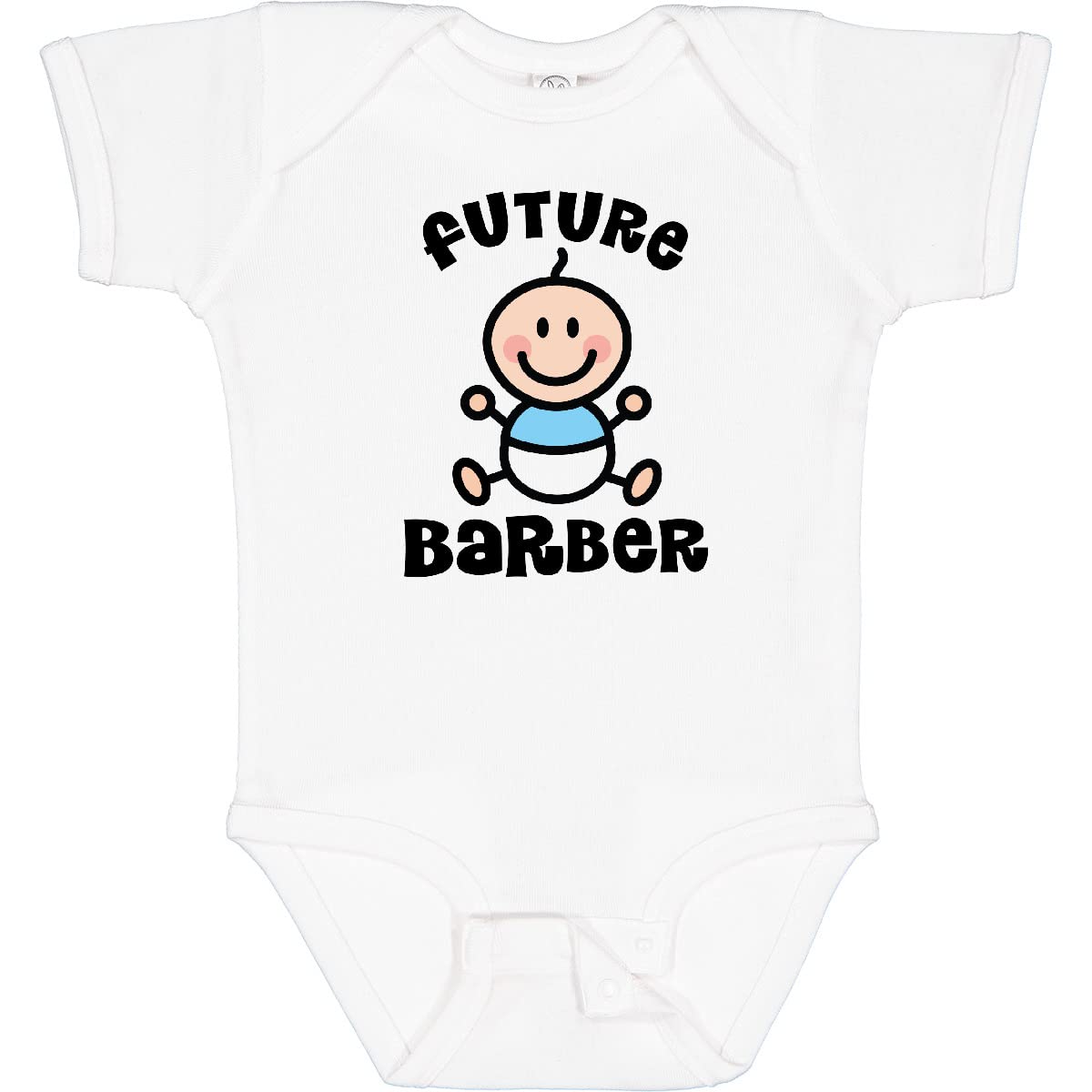 Inktastic Future Barber in Training Baby Bodysuit - Cute Barber-Themed Outfit for Baby Boys | Perfect for First Birthday, Photoshoots & Barber Shop Visits