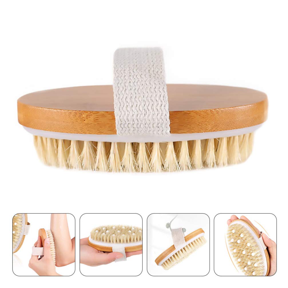 Exfoliating Bath Brush with Long Handle - Body Scrubber & Skin Massager for Shower & Bath - Back Scrub Brush, Bath Accessories for Deep Cleansing & Relaxation (Perfect for Spa Days & Dry Skin Care)