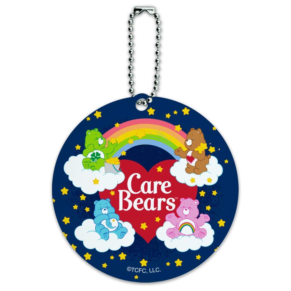 Care Bears Classic Logo Round Luggage ID Tag - Durable Suitcase & Carry-On Identification - Perfect for Travel, Backpacks & Kids' Luggage Accessories