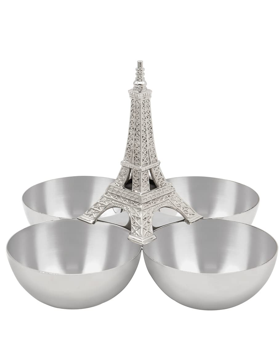 Godinger Eiffel Tower Nut Candy Dish Tray - Elegant Parisian Style Serving Platter for Nuts, Chocolates & Treats - Perfect for Parties, Weddings & Home Decor