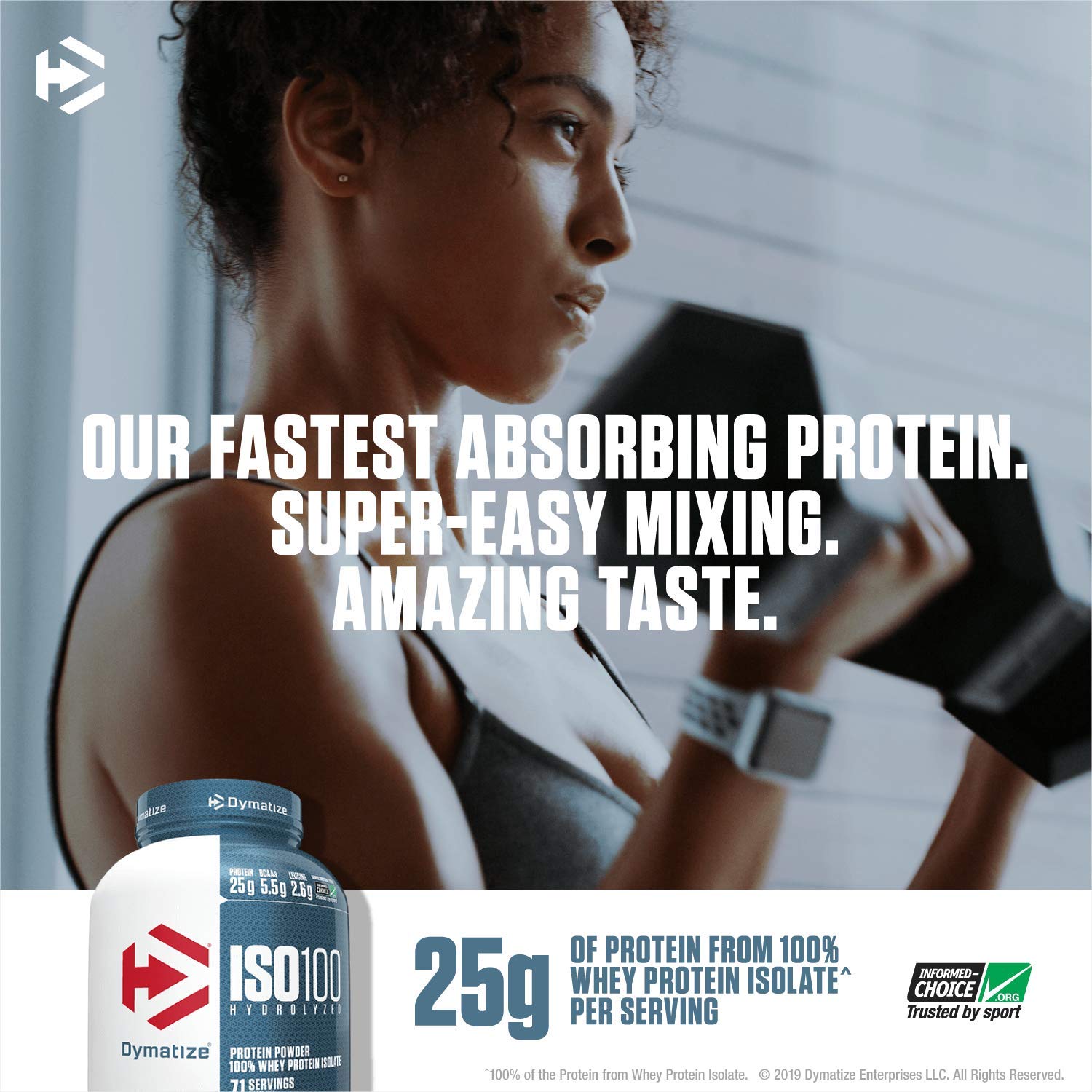 Dymatize ISO100 Hydrolyzed Whey Protein Powder - 25.6oz (Gourmet Vanilla) for Muscle Recovery & Post-Workout Shake | Gym Supplements for Athletes & Bodybuilders