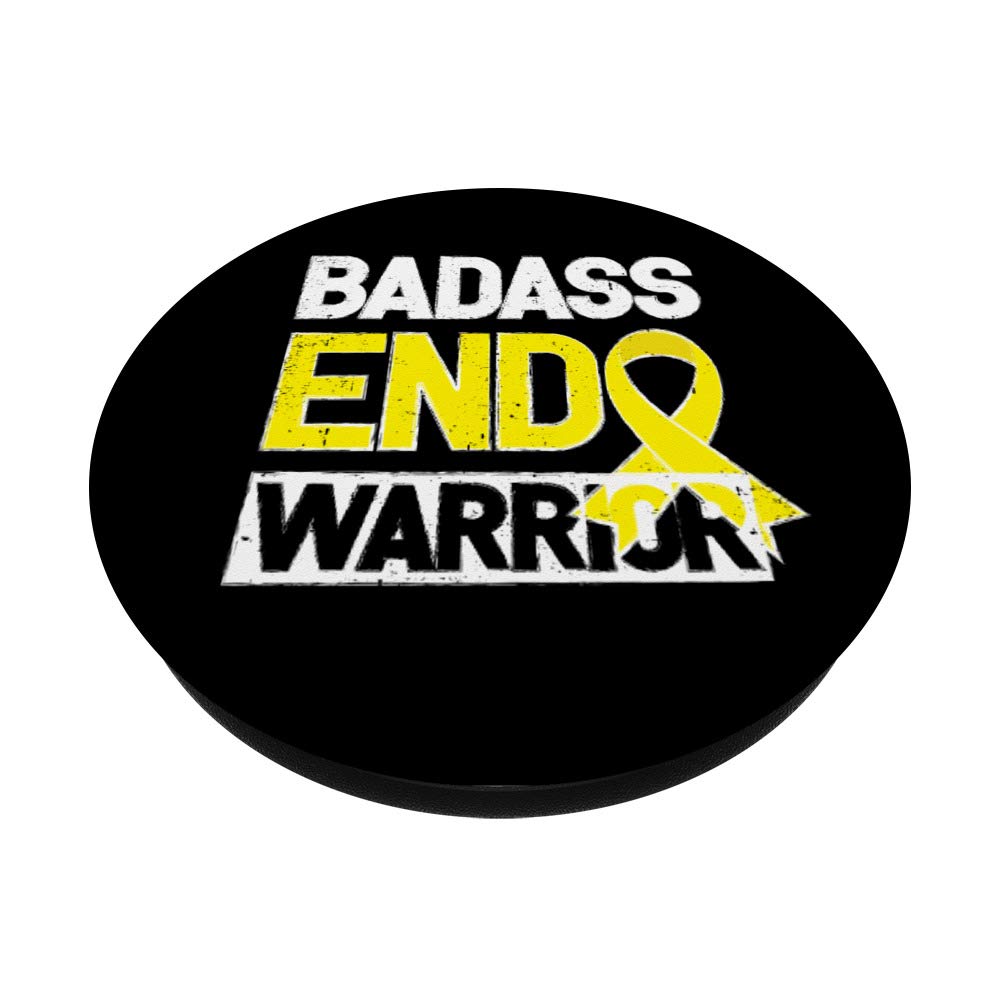 Endometriosis Warrior PopSockets PopGrip - Swappable Phone Grip for iPhone, Samsung & Tablets - Show Support for Endo Awareness (Perfect for Daily Use, Work & Activism)