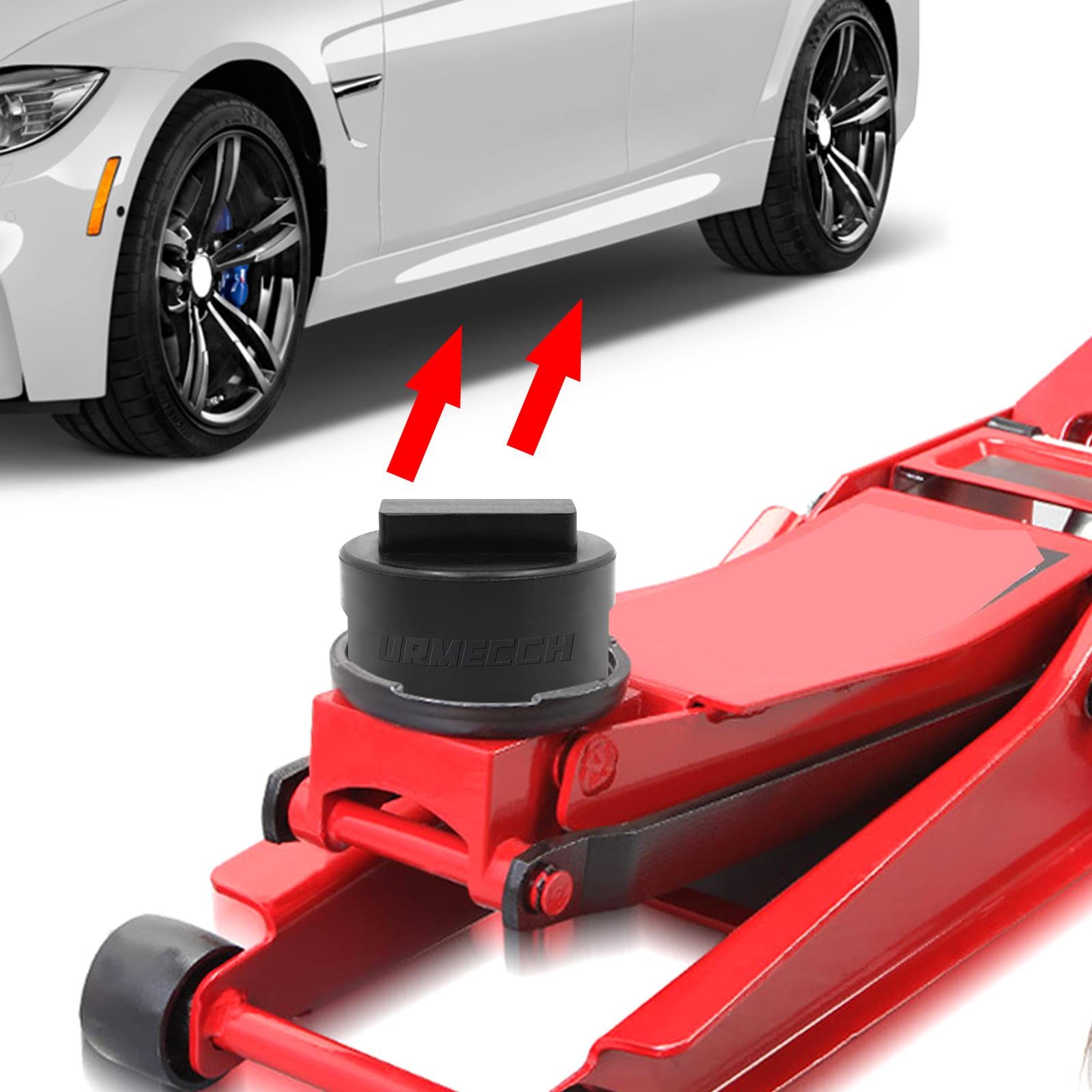 Universal Jack Pad for BMW and Mini - Slotted Rubber Jack Pad, Square Polyurethane Frame Rail Protector, Jack Stand Adapter (2 Pack) - Perfect for Car Lifting, Maintenance, and DIY Repairs